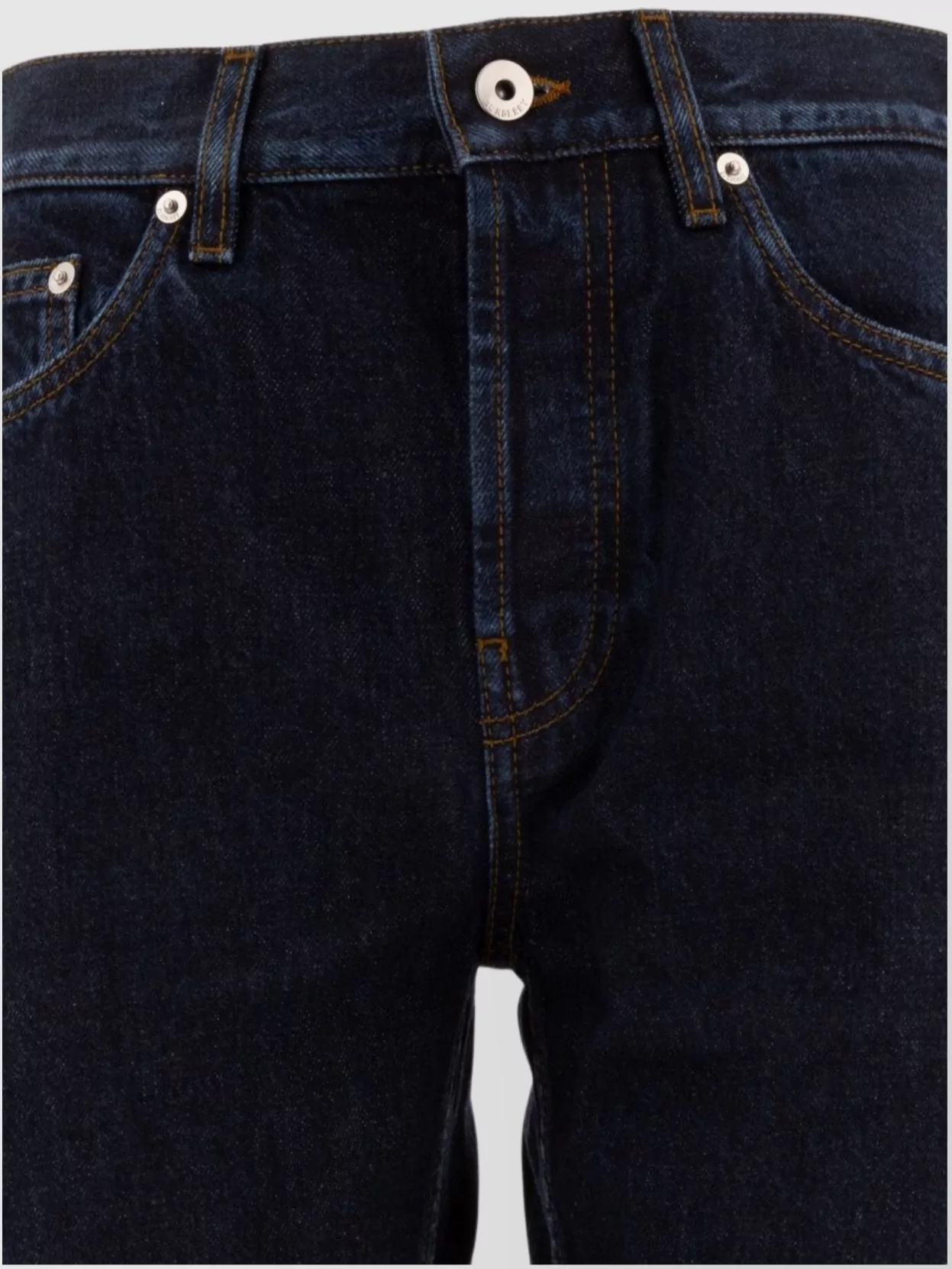 Shop Burberry Trousers Denim Belt Loops