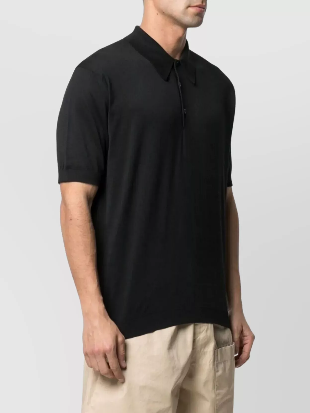 John Smedley Fine Knit Cotton Polo Shirt