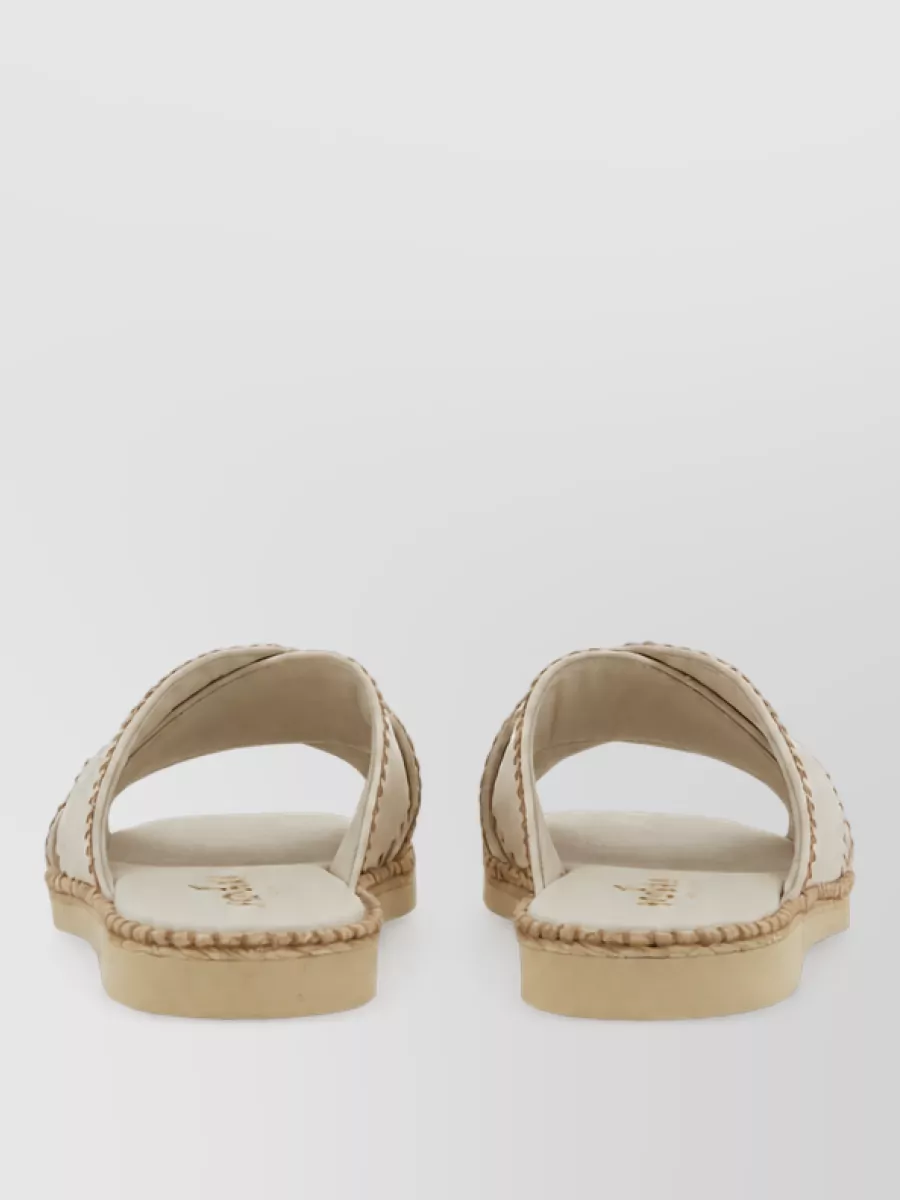 Hogan Shearling Leather Mules