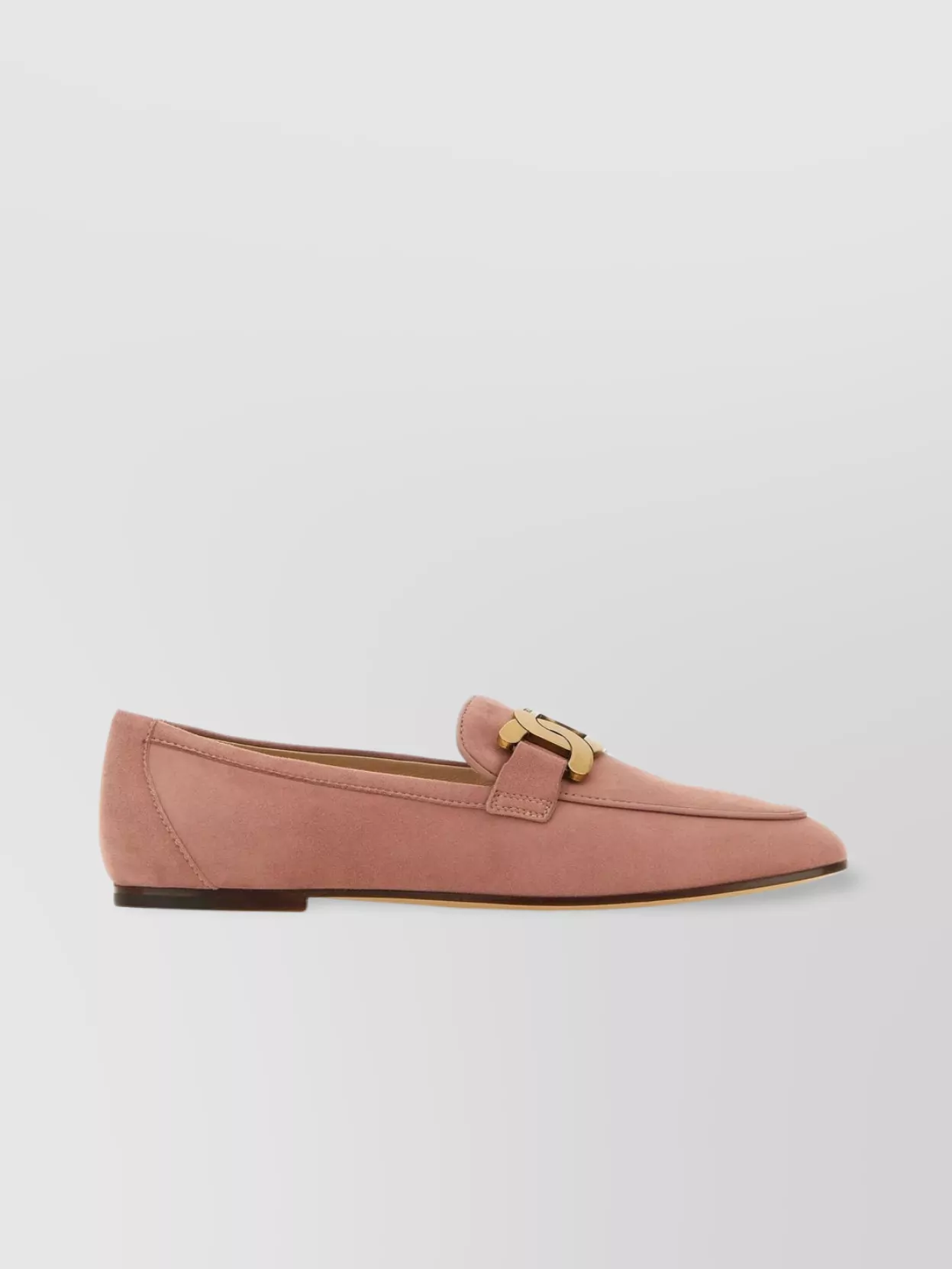Shop Tod's Suede Kate Loafers With T Chain Detail
