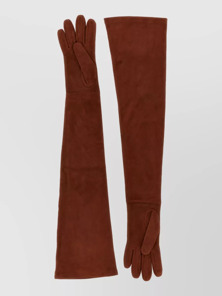 Max Mara Leather Long Gloves