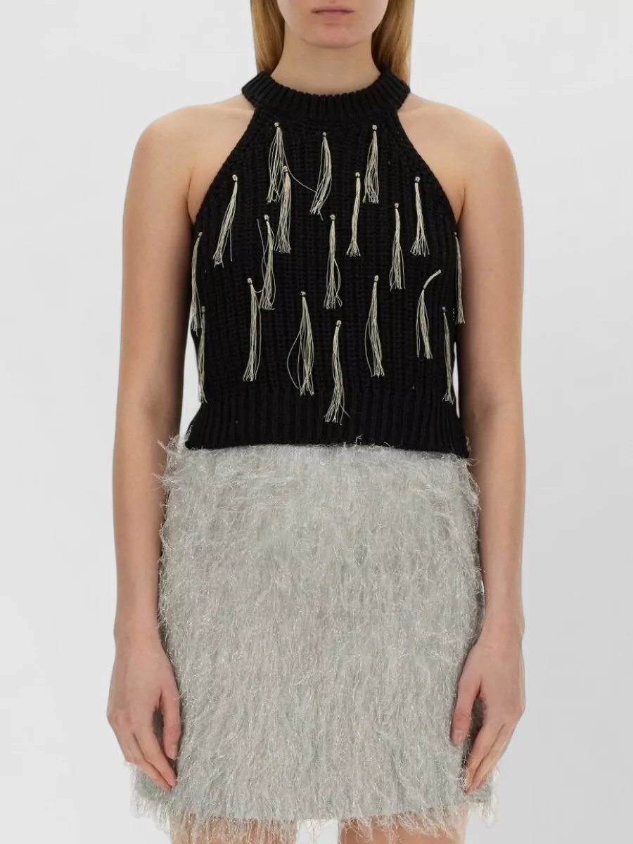 Alysi Fringed Top