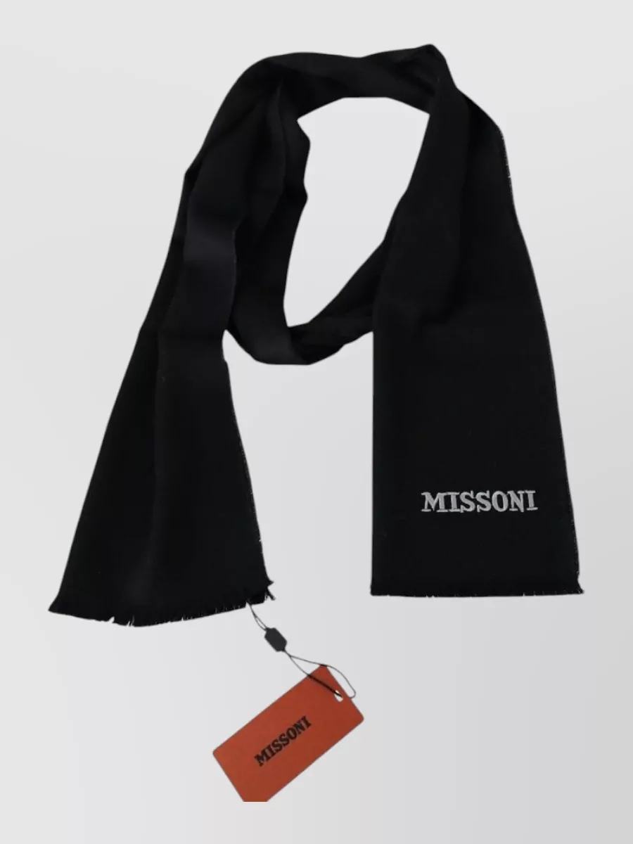 Missoni wool fringed scarf