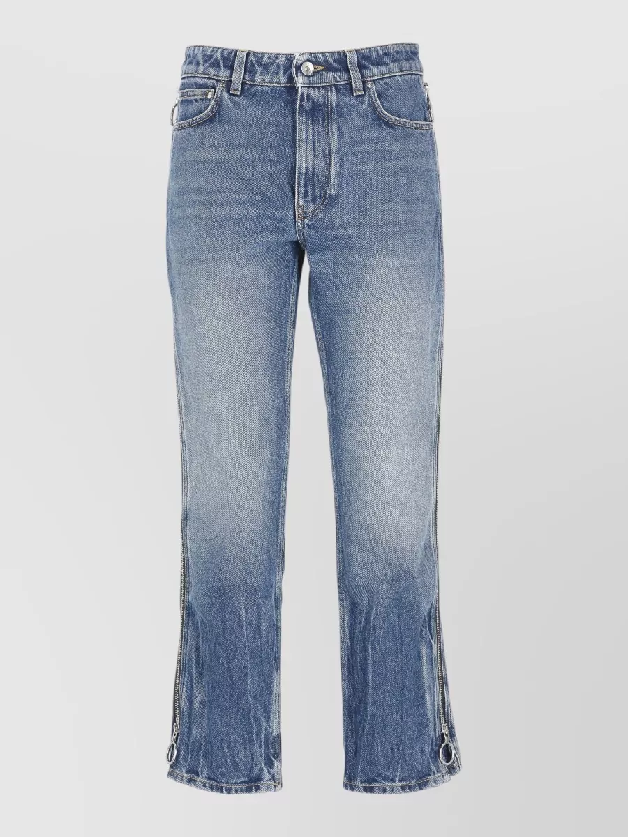 Paco Rabanne cotton cropped straight-leg jeans