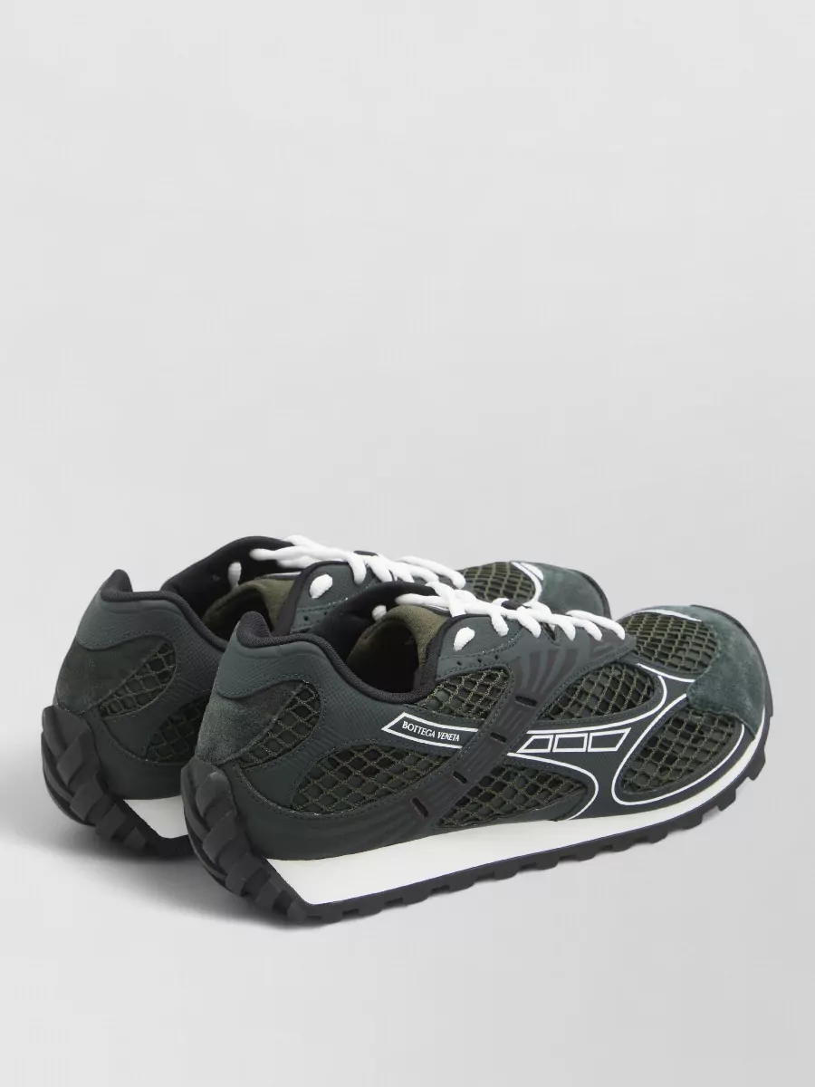 Bottega Veneta Orbit Mesh Running Sneakers Rubber Sole