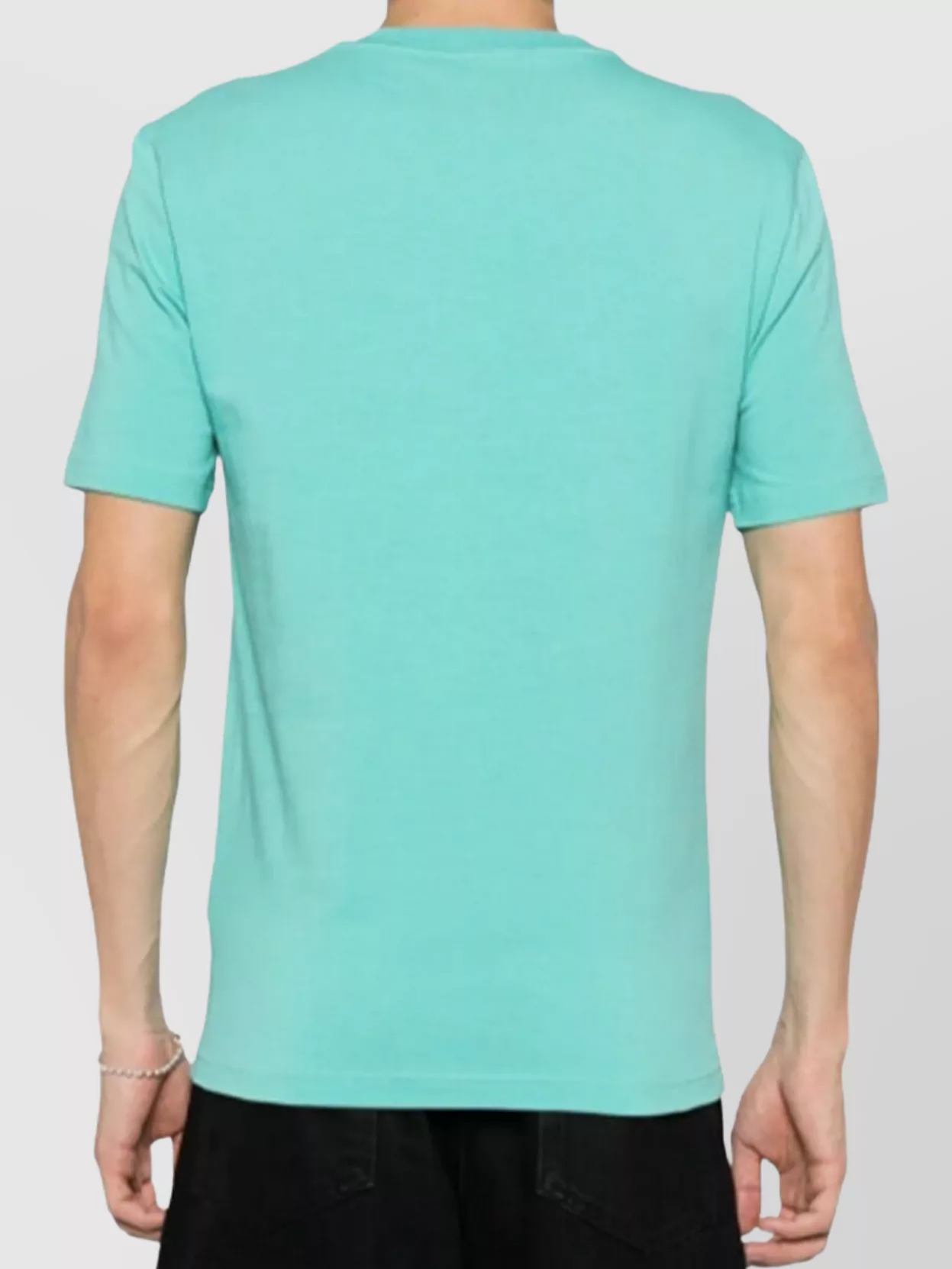 Moschino Crew Neck Short Sleeves Straight Hem In Blue