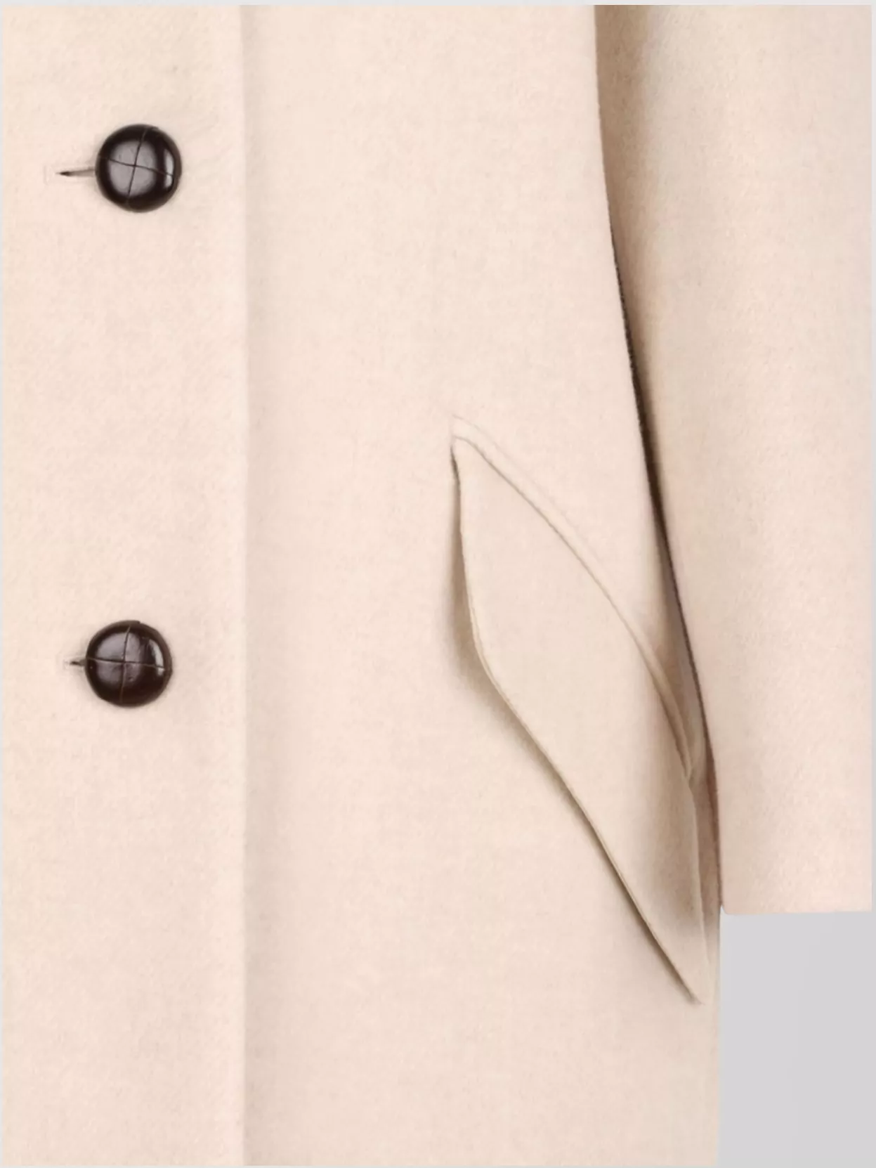 Isabel Marant Wool Blend V-Neck Coat With Flap Pockets