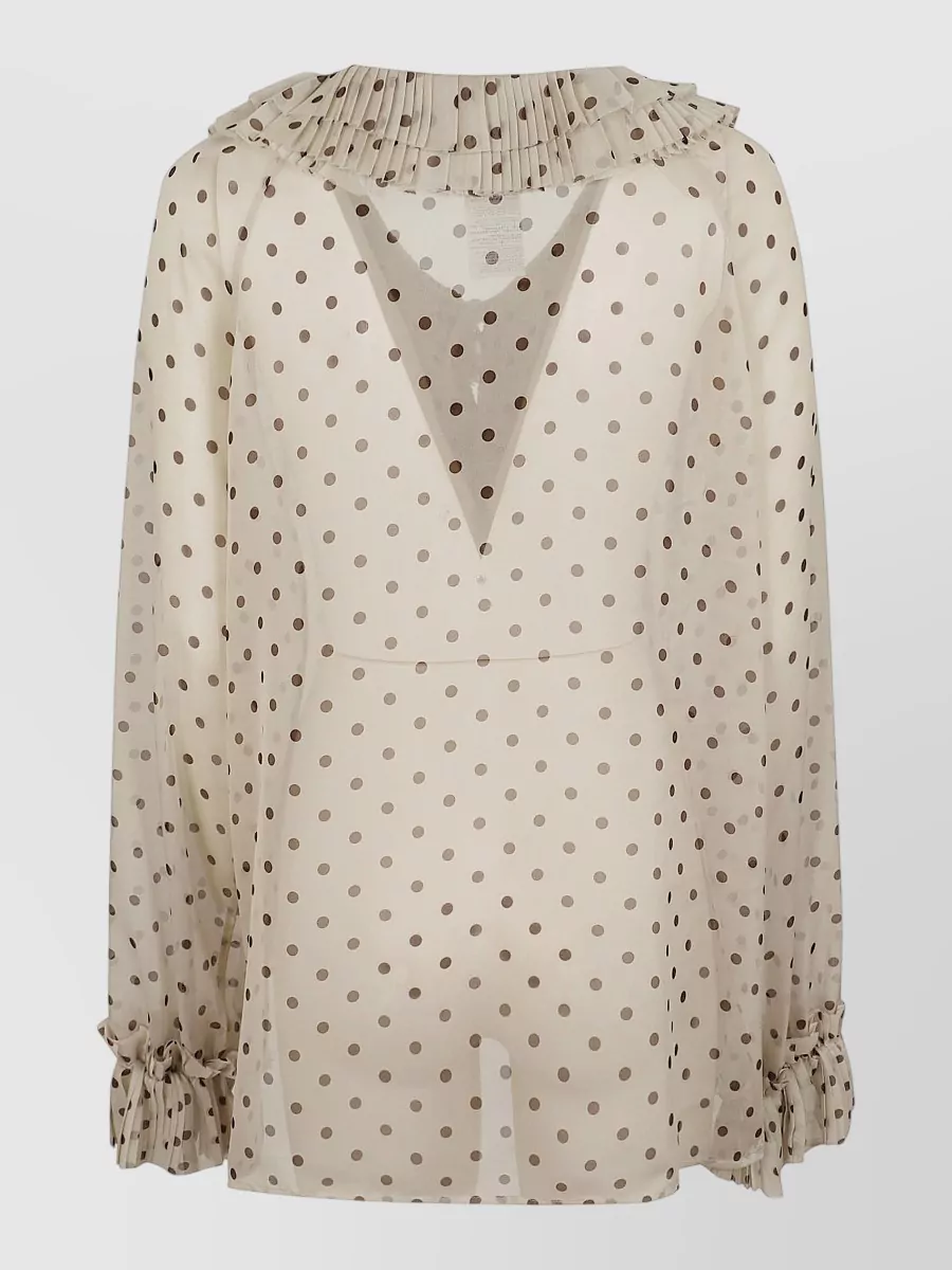 Parosh Polka-Dot Blouse