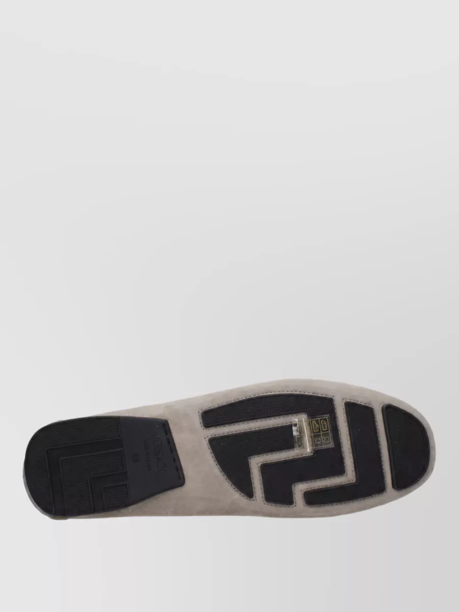 Versace Suede Leather Driver Loafers