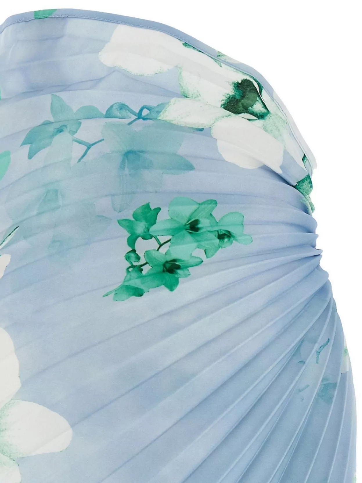Pinko 'Floral Pleated Asymmetric Hem Skirt'