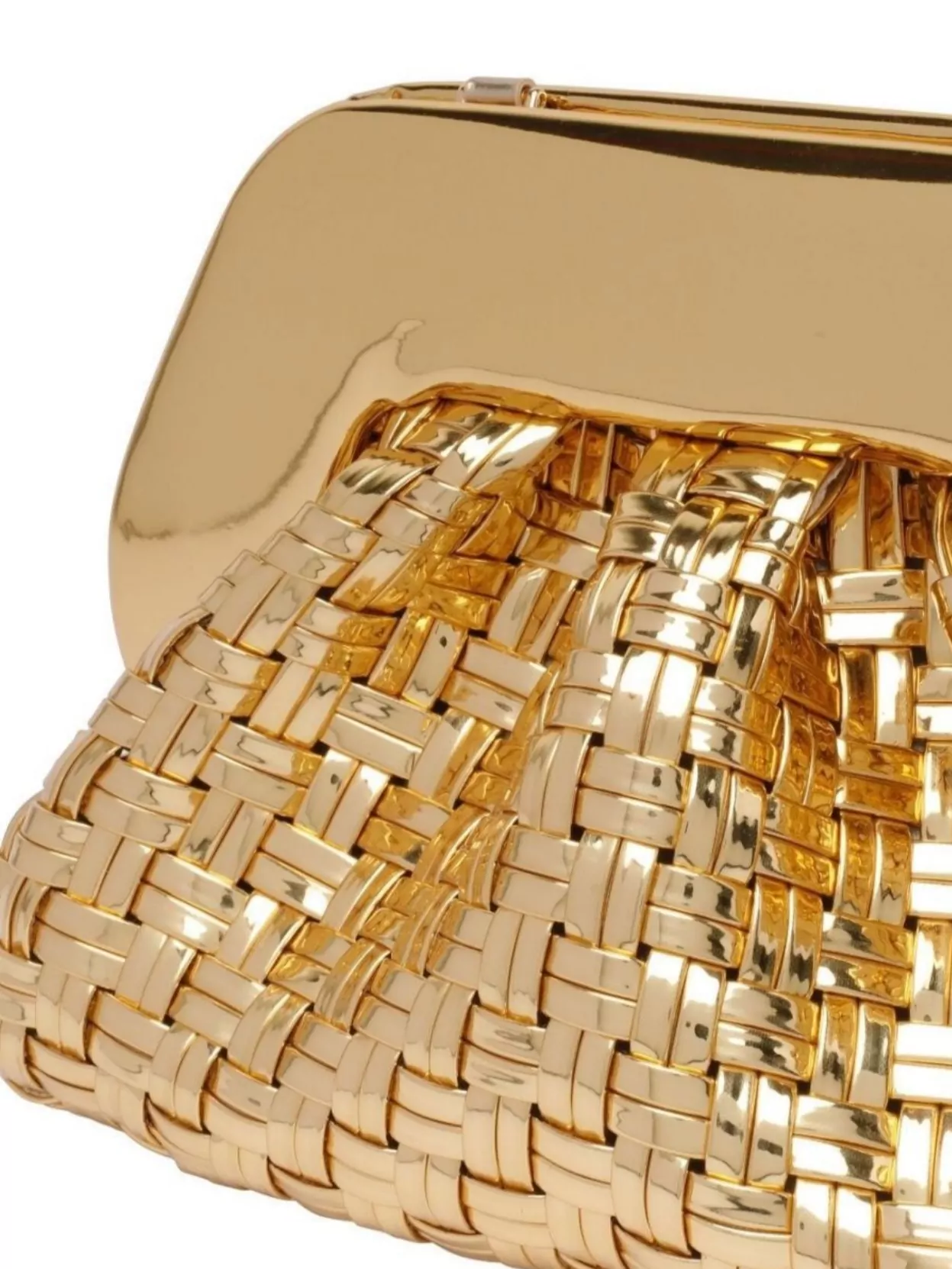 Themoirè Tia Weaved Laminated Clutch Bag
