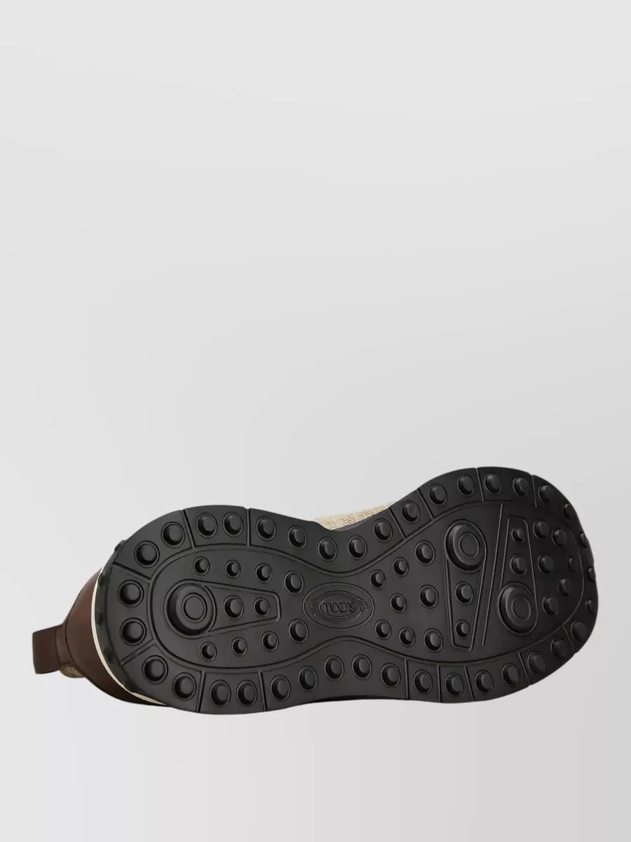 Tod's Sneakers Knitted Upper Rubber Sole Pull Tab