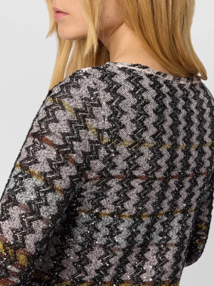 Missoni Knee-Length Patterned Dress Long Sleeves