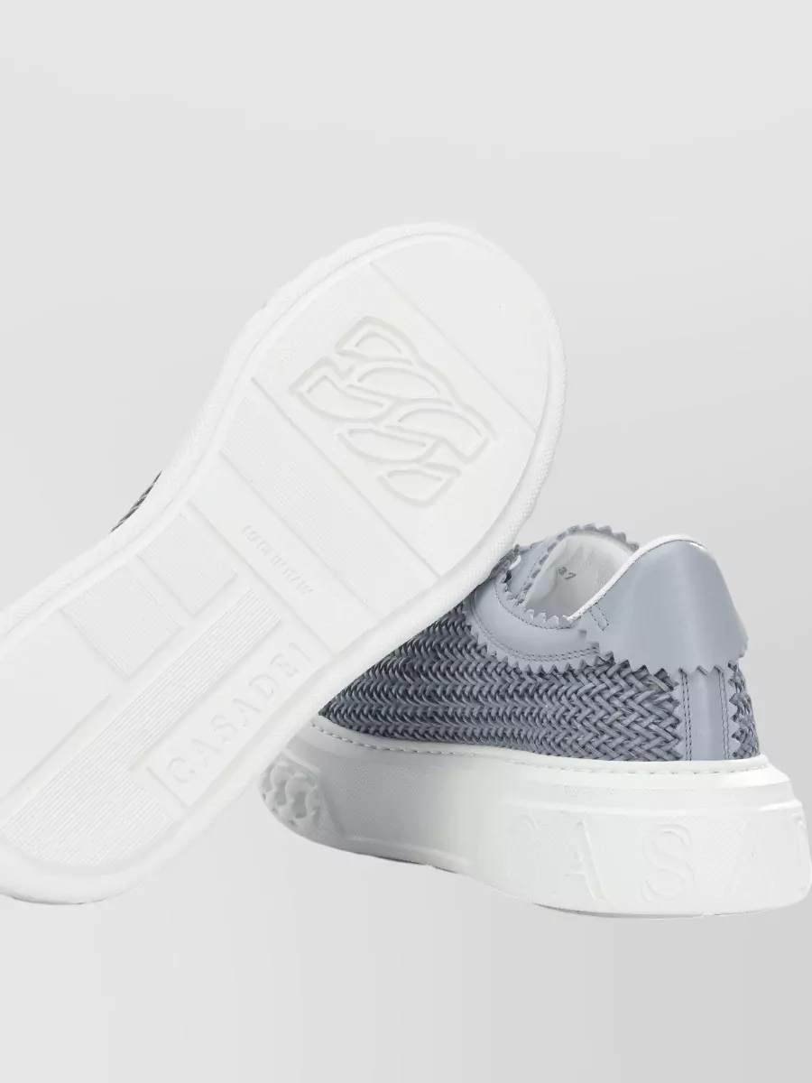 Casadei Leather Low-Top Sneakers