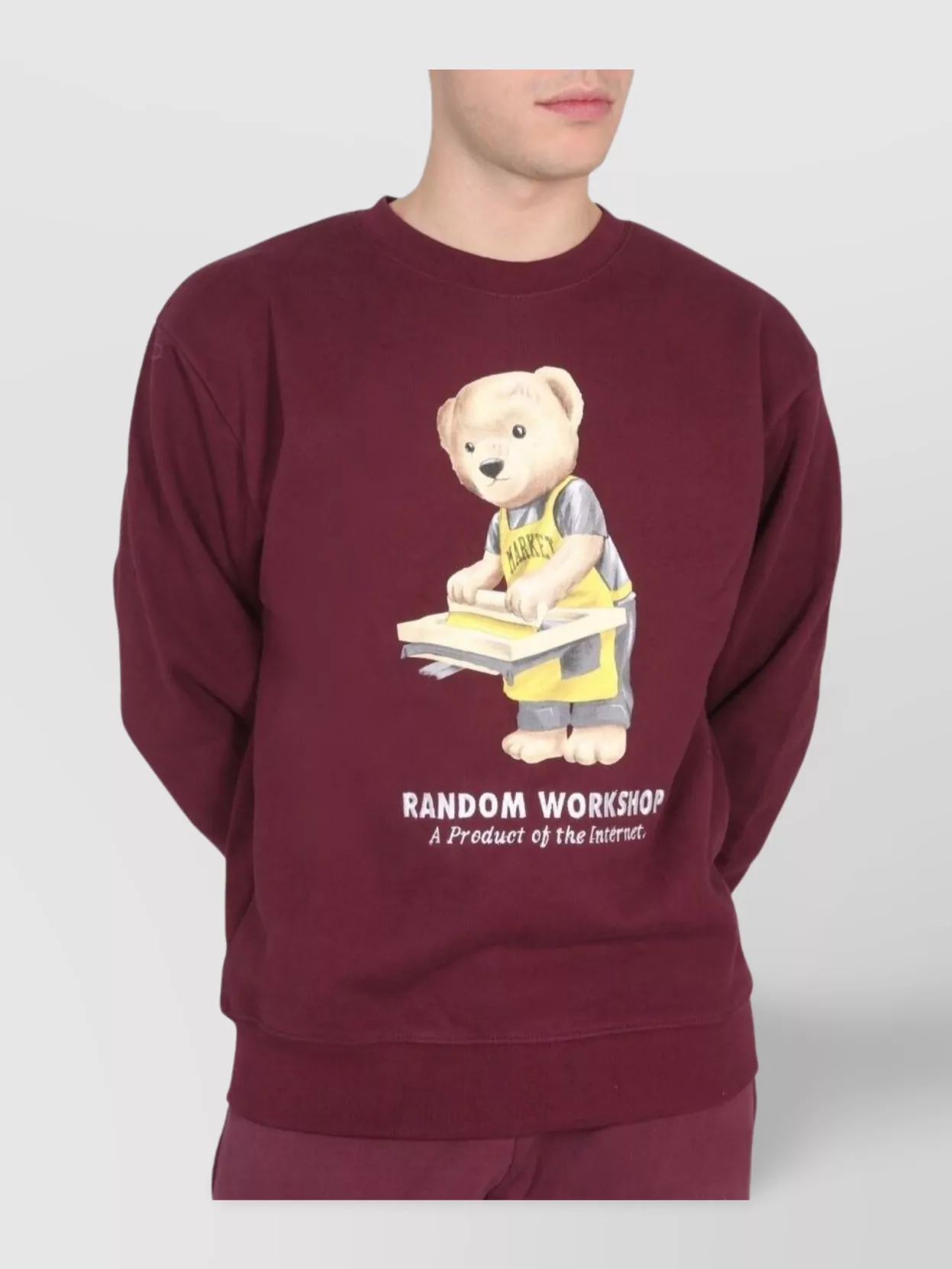 Market Bear Graphic Print Sweatshirt Workshop