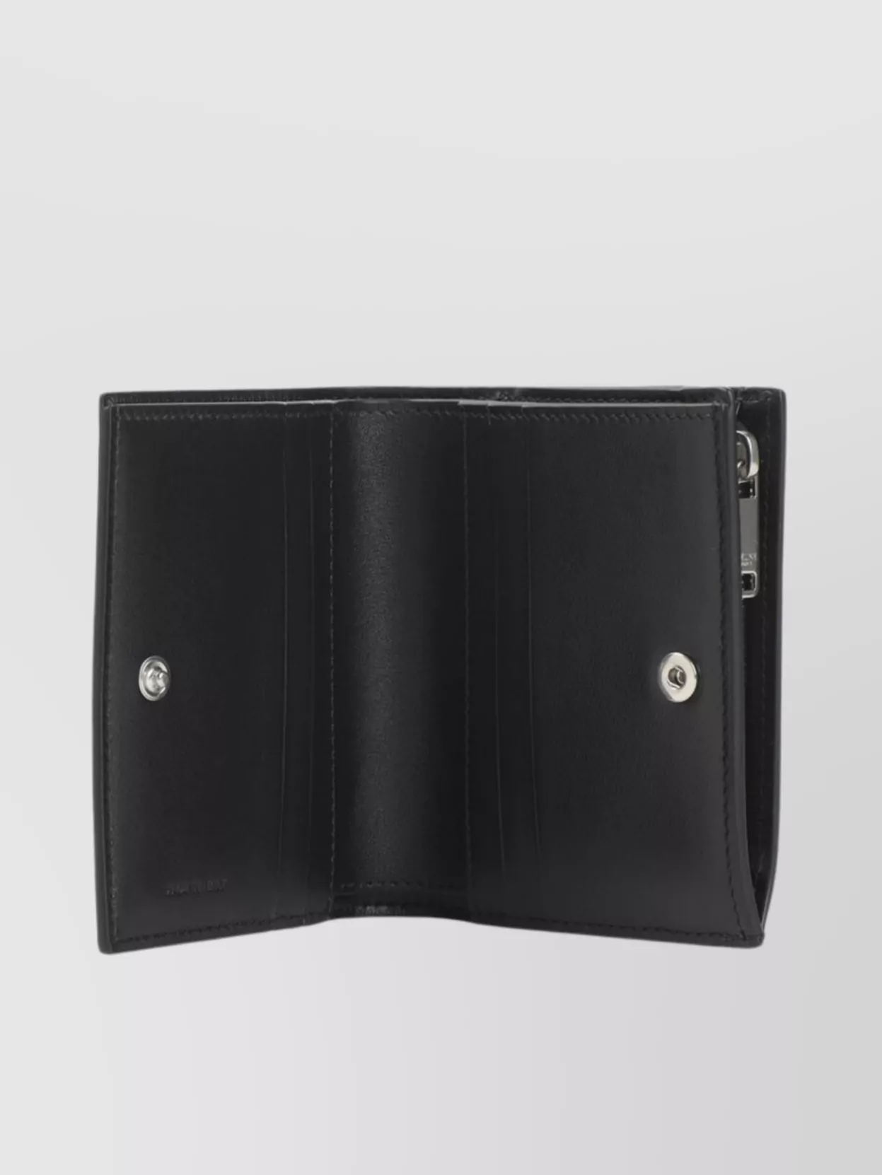 Celine Logo Embossé Compact Wallet With Zip Pocket
