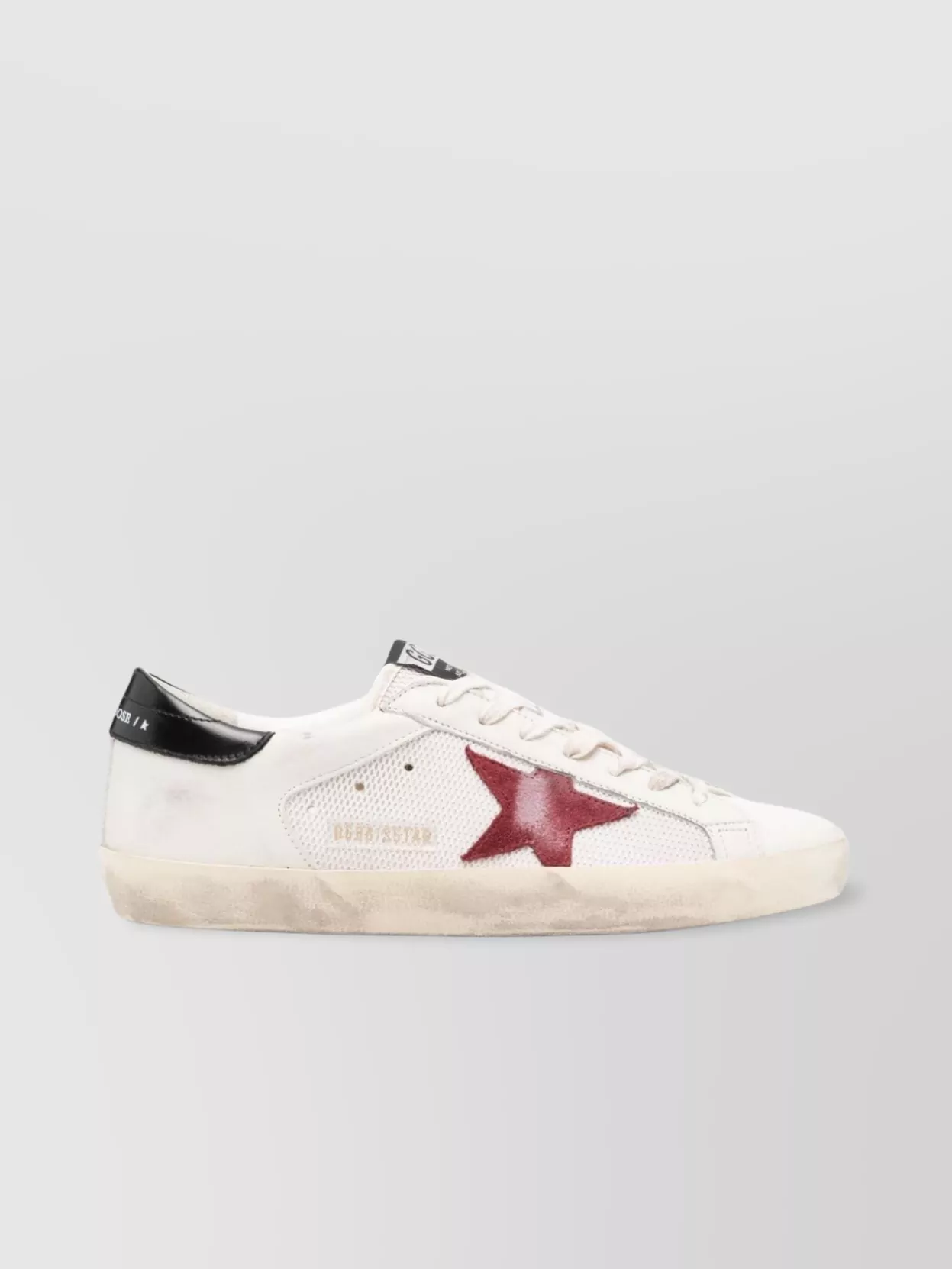 Shop Golden Goose Leather Mesh Panelled Sneakers In White