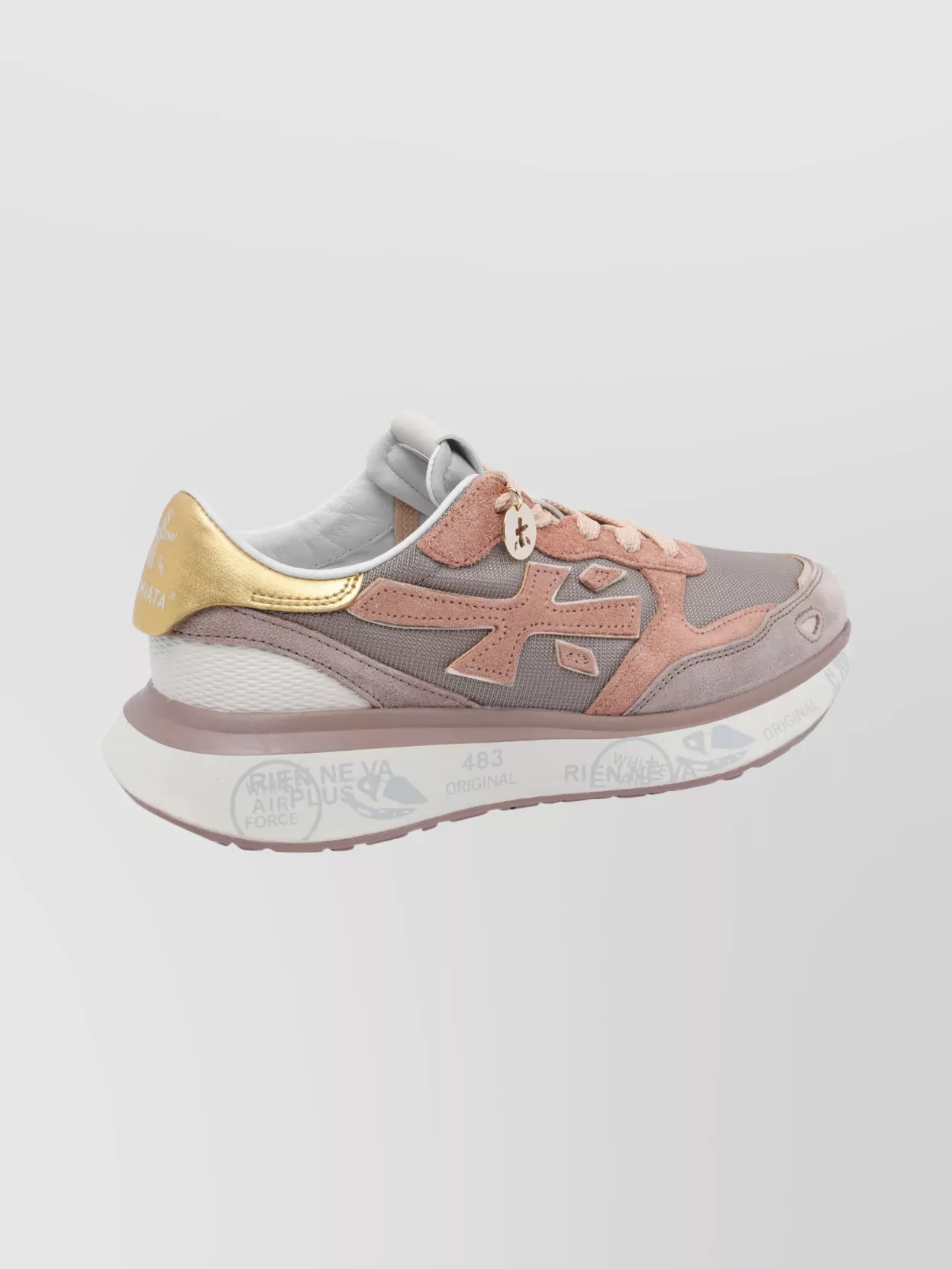 Premiata Lauryn Sneakers With Contrast Panel And Metallic Accent