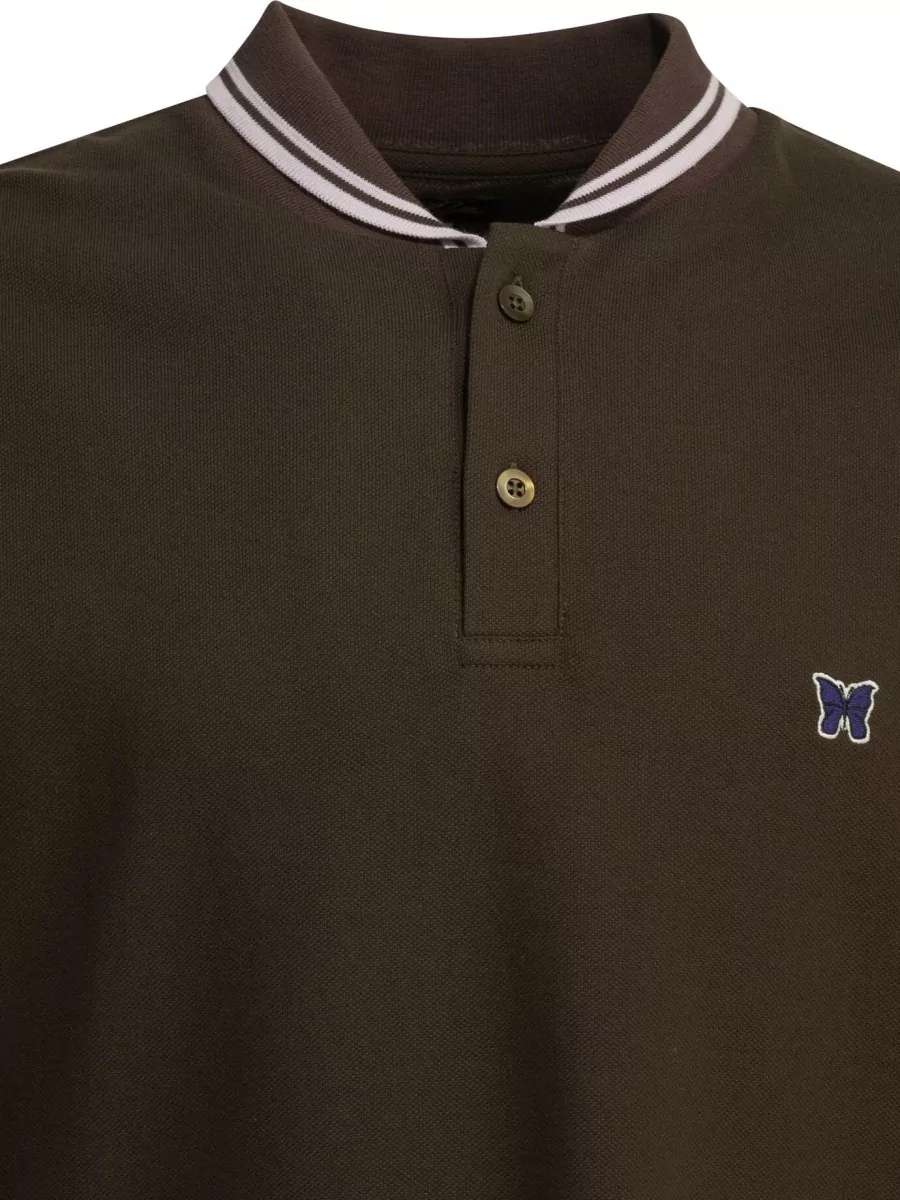 Needles Cotton Shawl Collar Polo Shirt