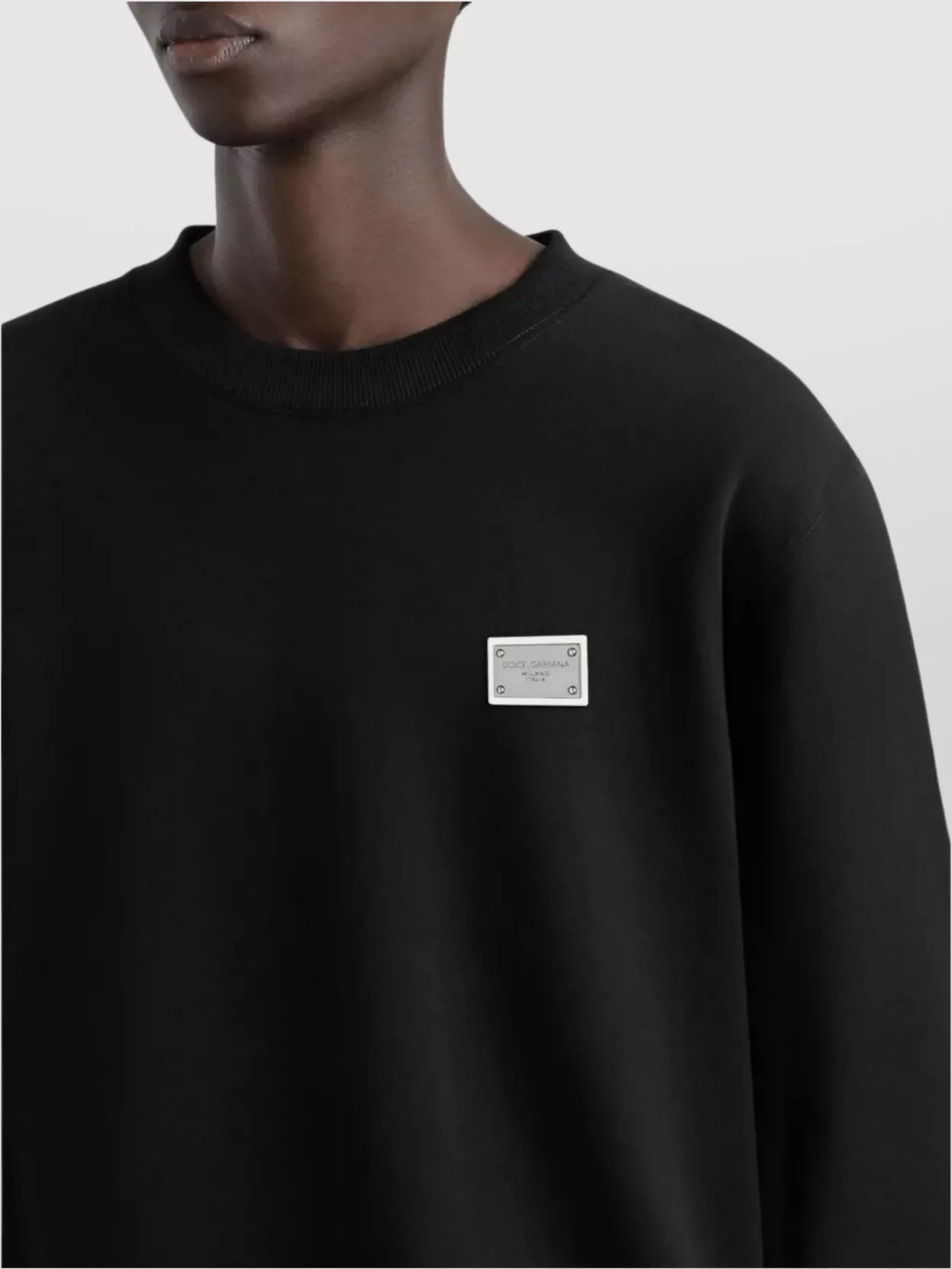 Dolce & Gabbana Jersey Sweatshirt With Branded Tag