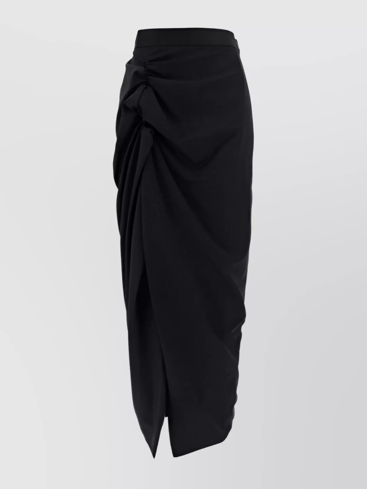 Shop Vivienne Westwood Draped Asymmetrical Wool Skirt Ruffle