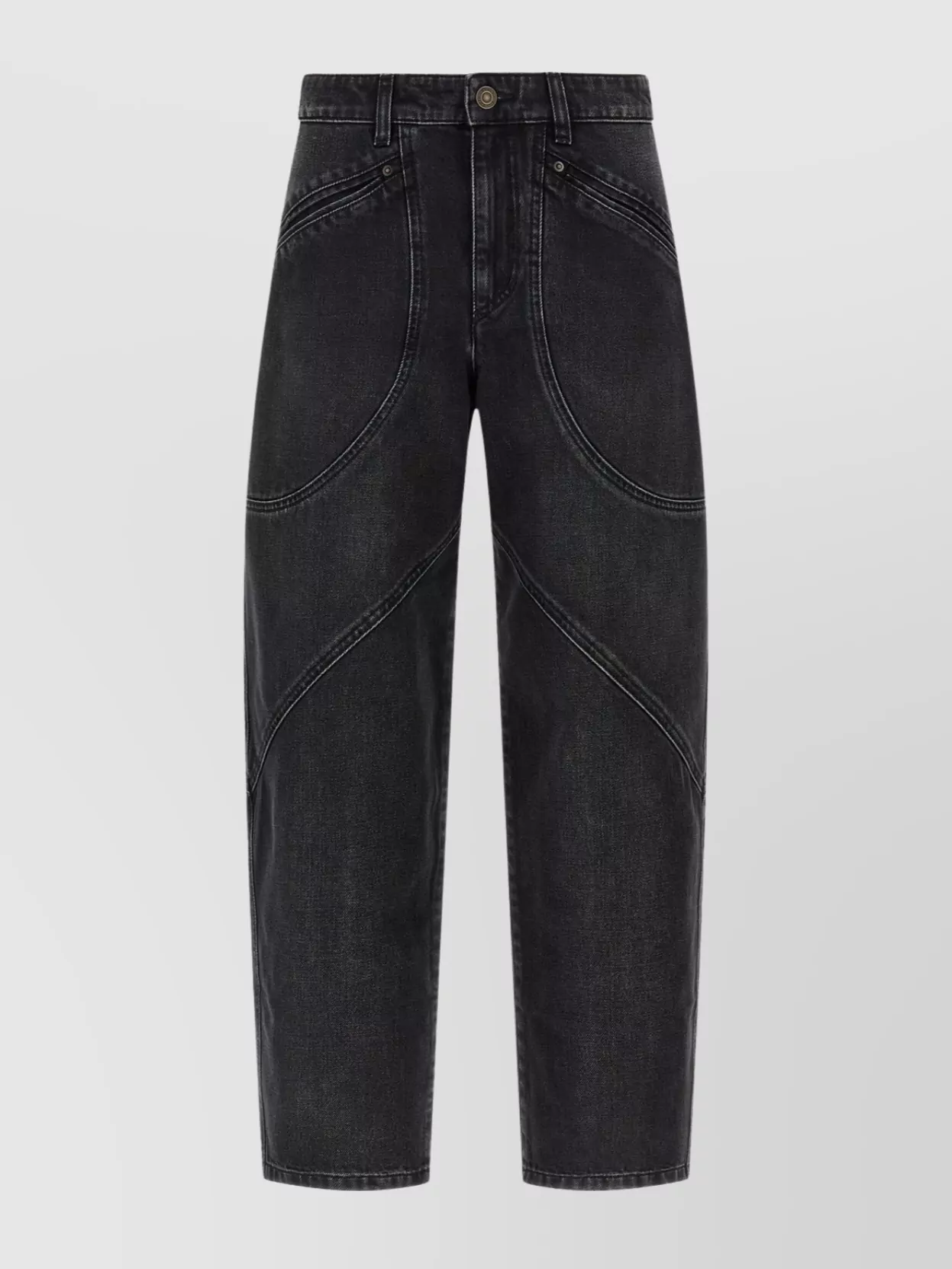 Isabel Marant 'catarina' Jeans Contrast Stitching In Black