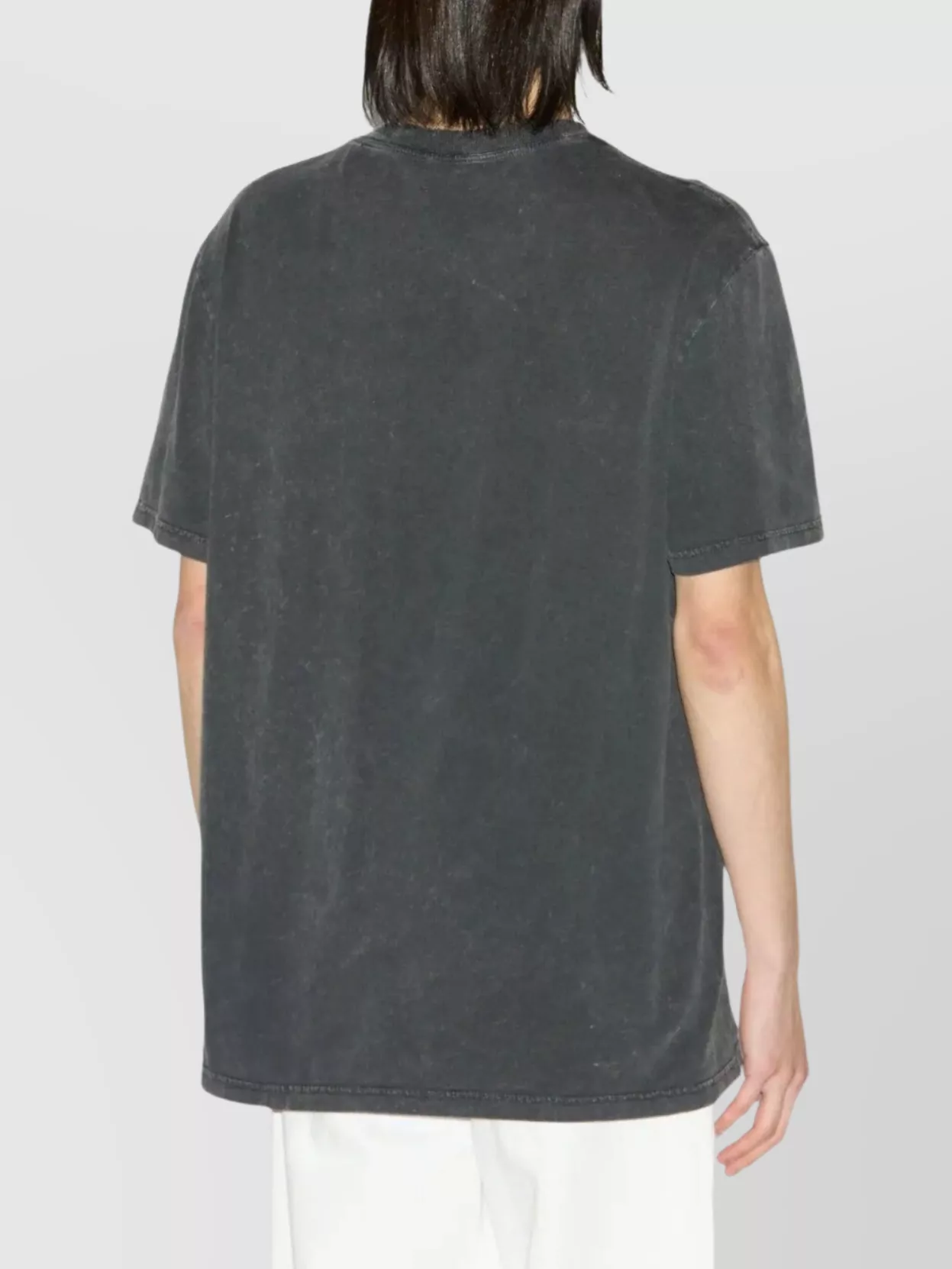 Isabel Marant Graphic Print Crewneck Short Sleeve T-shirt In Gray