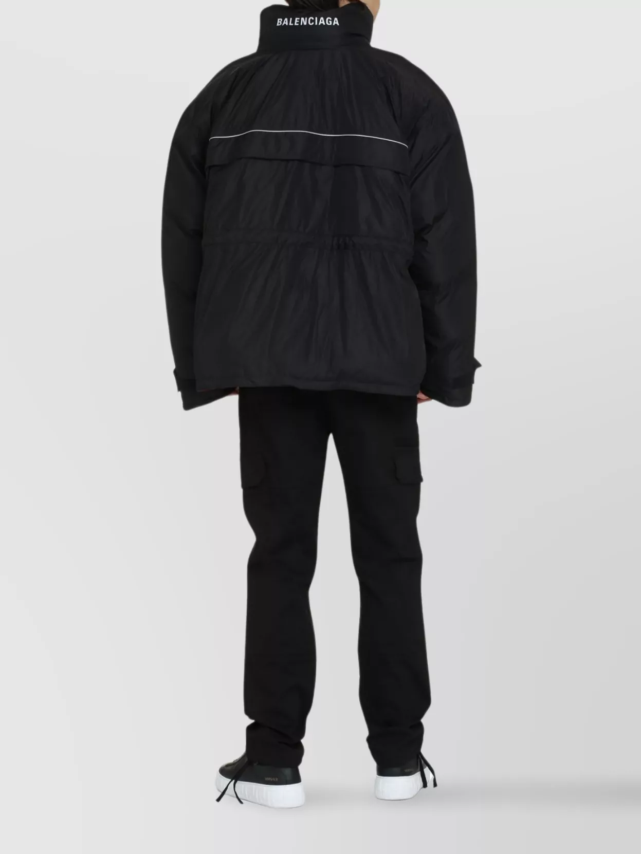 Balenciaga Oversize Quilted Down Jacket Drawstring Waist