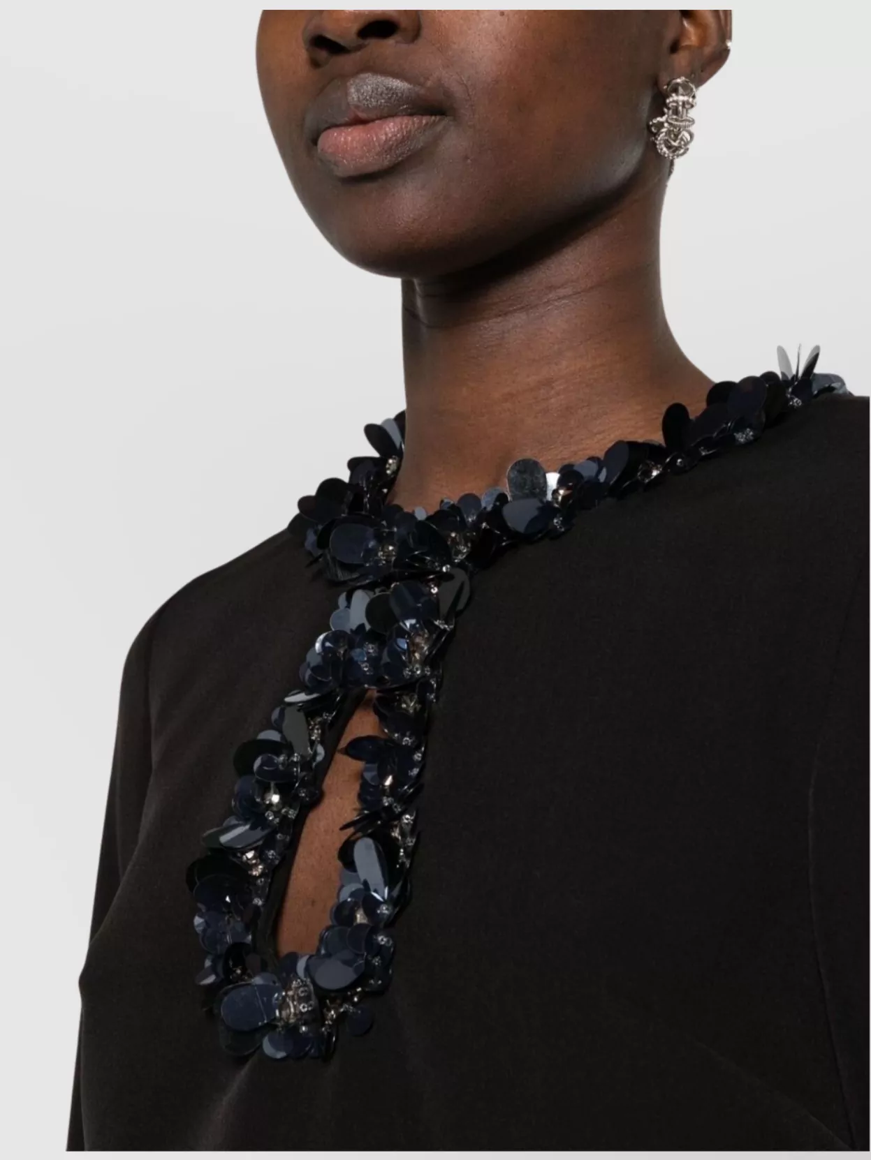 P.a.r.o.s.h Mini Dress Sequin-embellished Long Sleeves