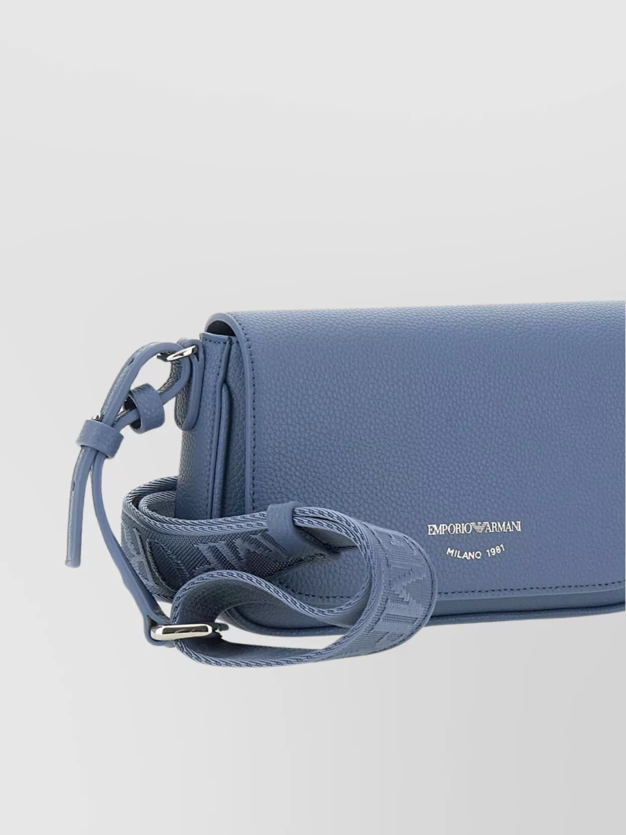 Emporio Armani Vegan Leather Shoulder Bag With Flap