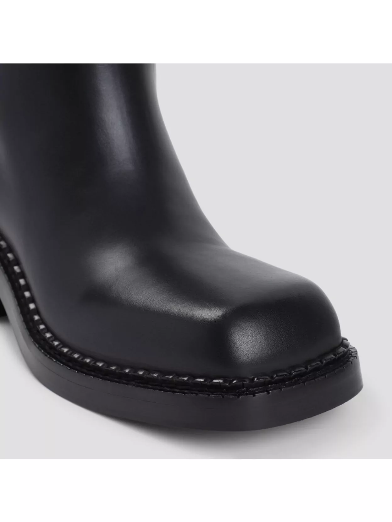 Prada Calf Leather Knee-High Boots With Squared Toe