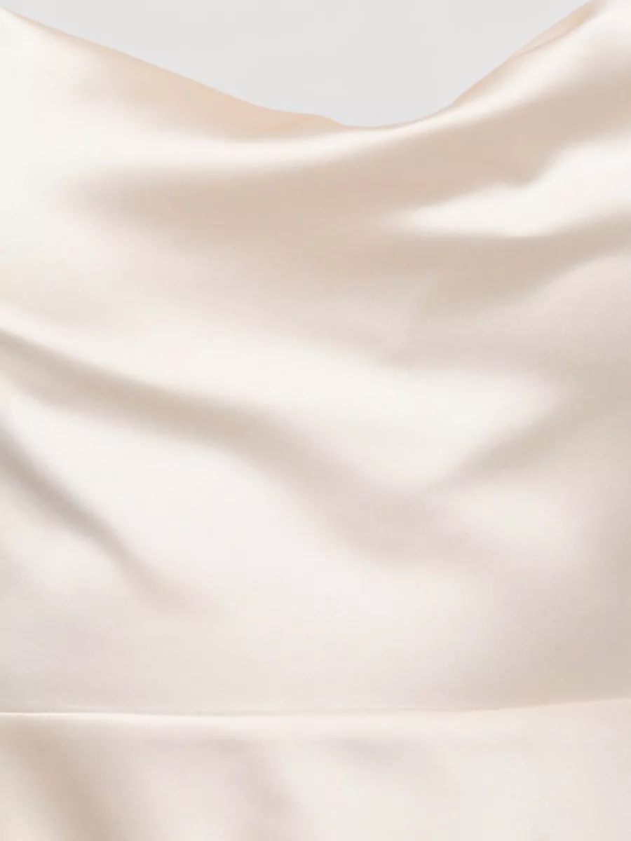 D.exterior Satin Sleeveless Maxi Dress