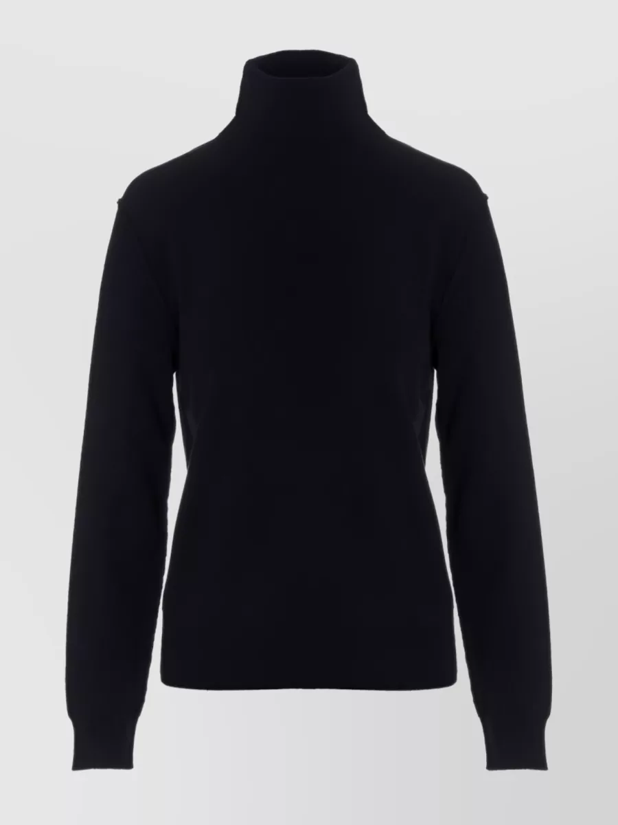 Shop Maison Margiela Versatile Roll-neck Cashmere Jumper In Black