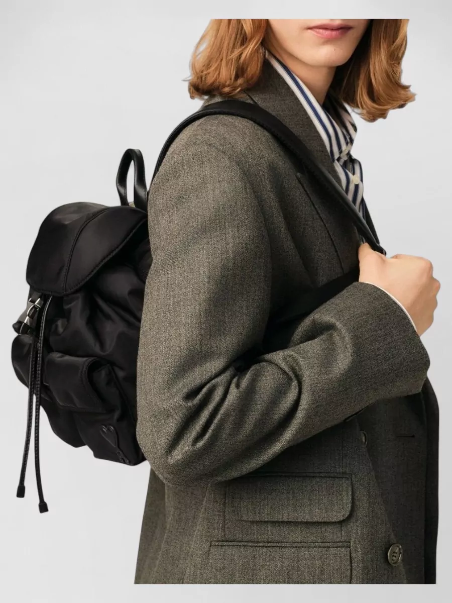 Ami Paris Nylon Small Backpack