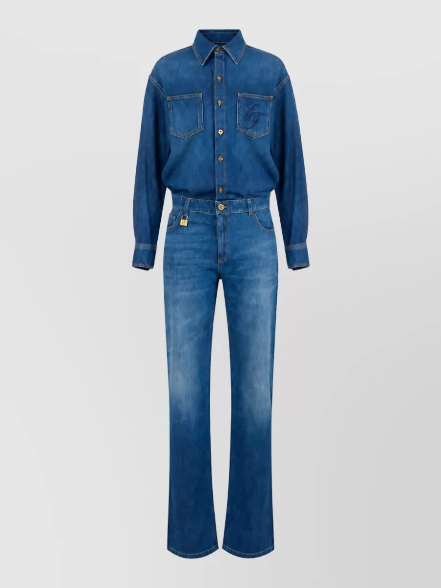 Elisabetta Franchi denim jumpsuit