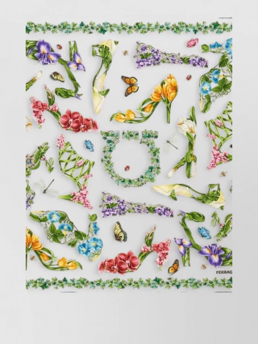 Ferragamo silk floral-print square scarf