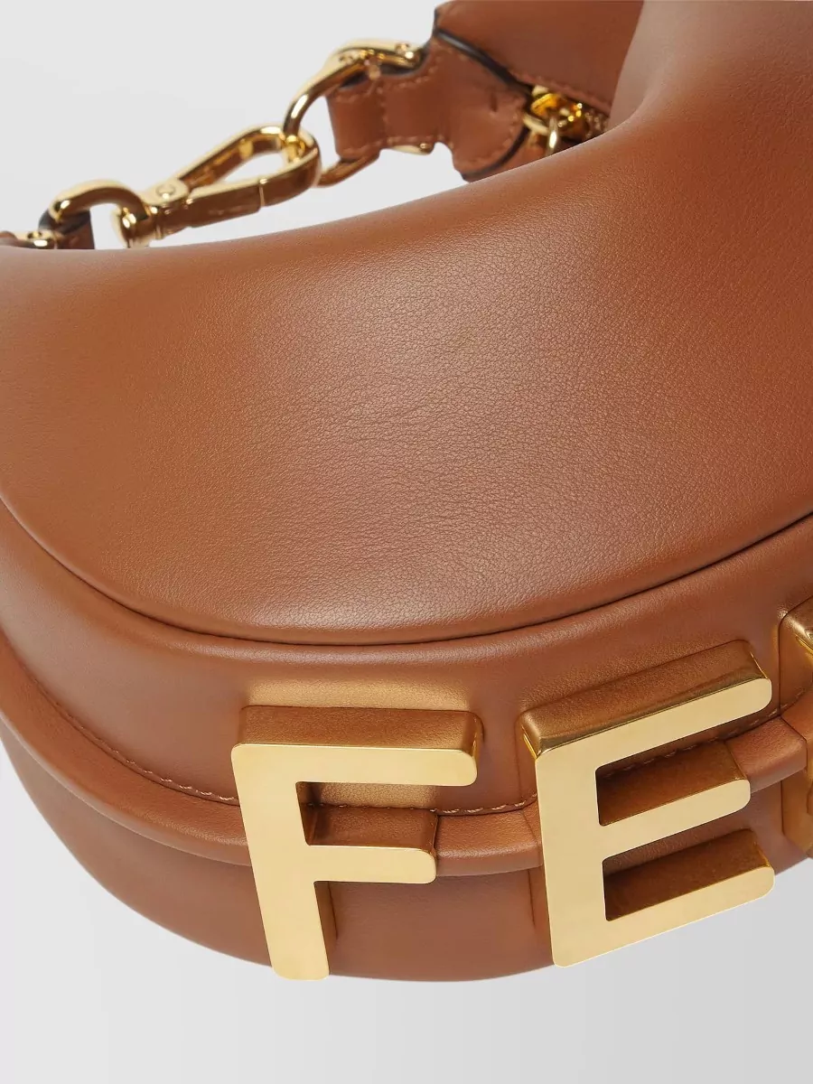 Fendi Fendigraphy Mini Leather Shoulder Bag