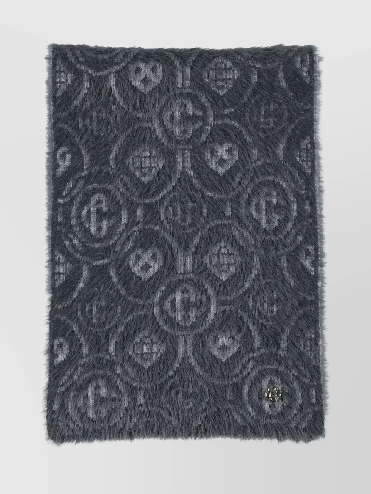 Casablanca fluffy monogram scarf