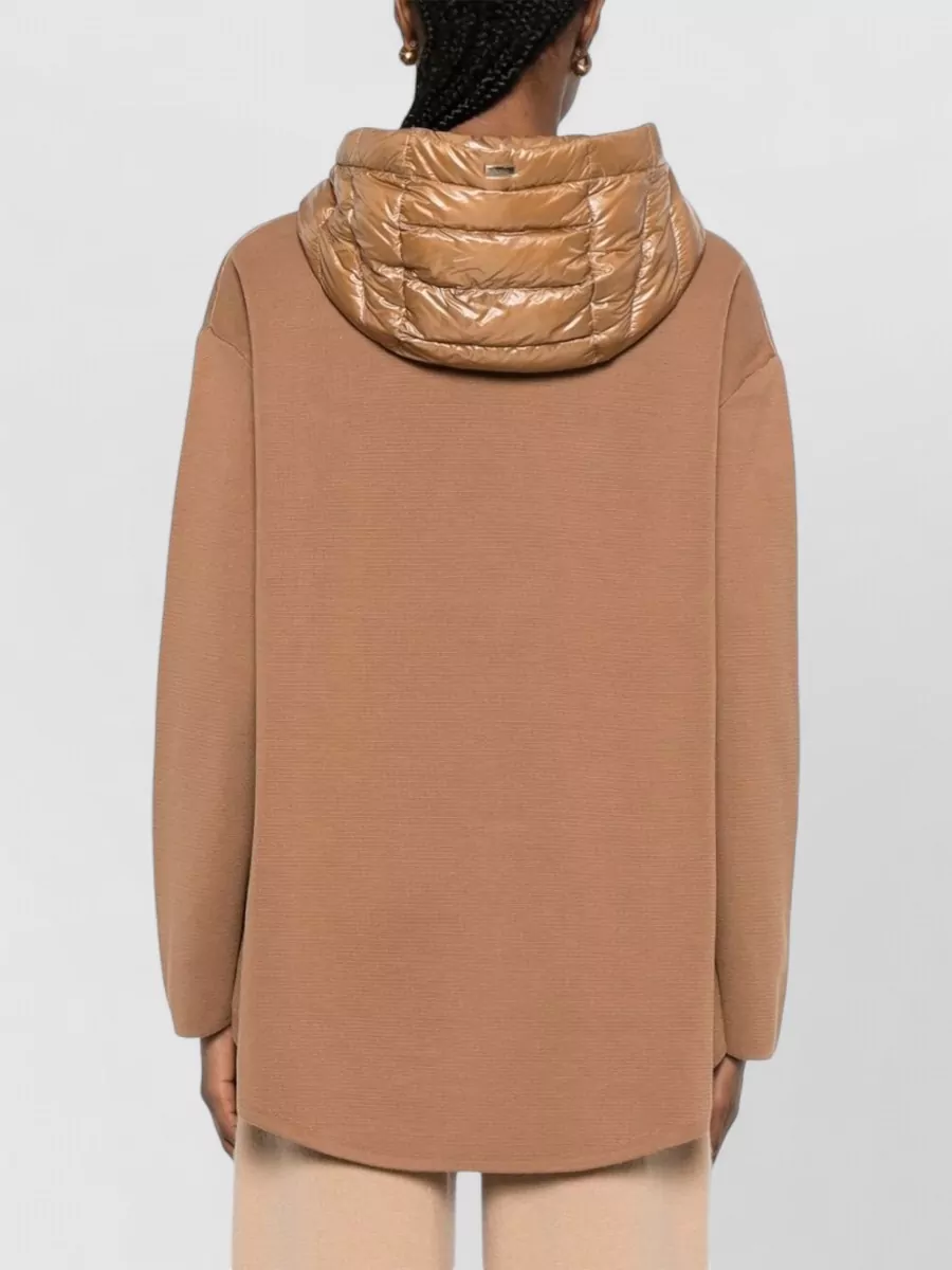 Herno Hooded Down Jacket Long Sleeves Pockets