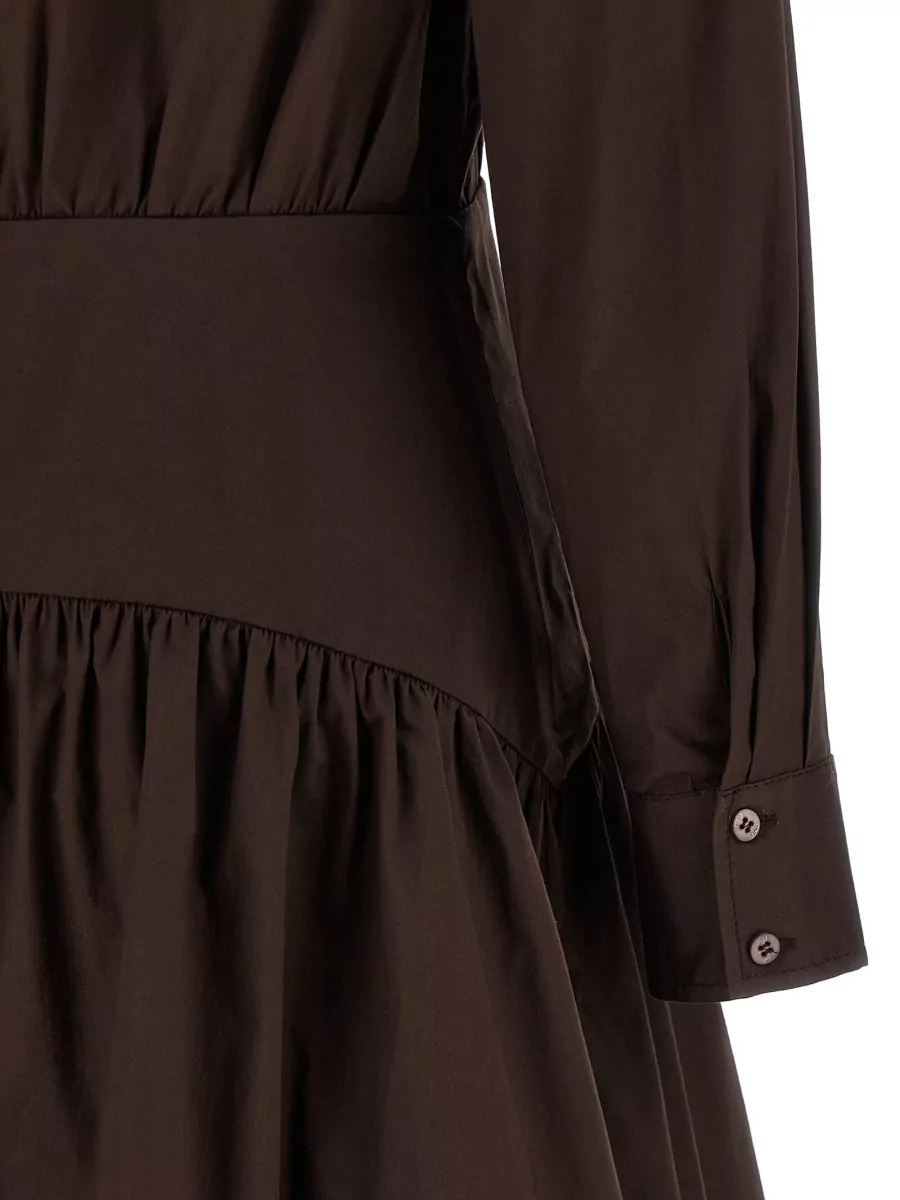 Staud Cotton Long-Sleeve Shirt Mini Dress