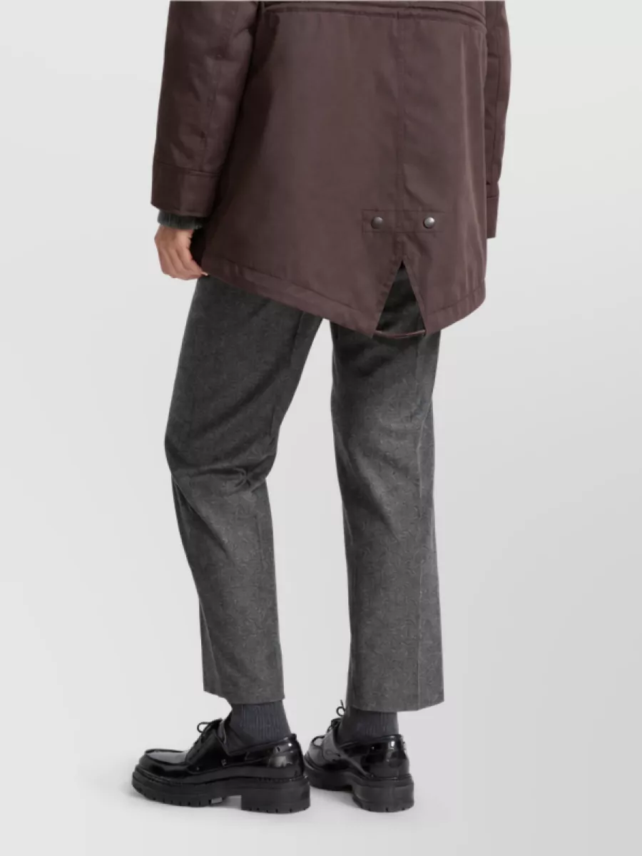 Yves Salomon Cotton Blend Hooded Parka Jacket