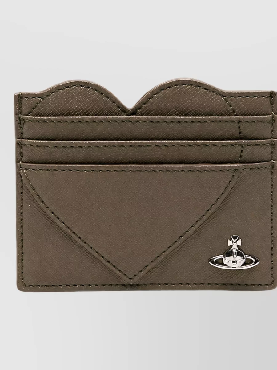 Vivienne Westwood Saffiano-Embossed Heart Card Holder
