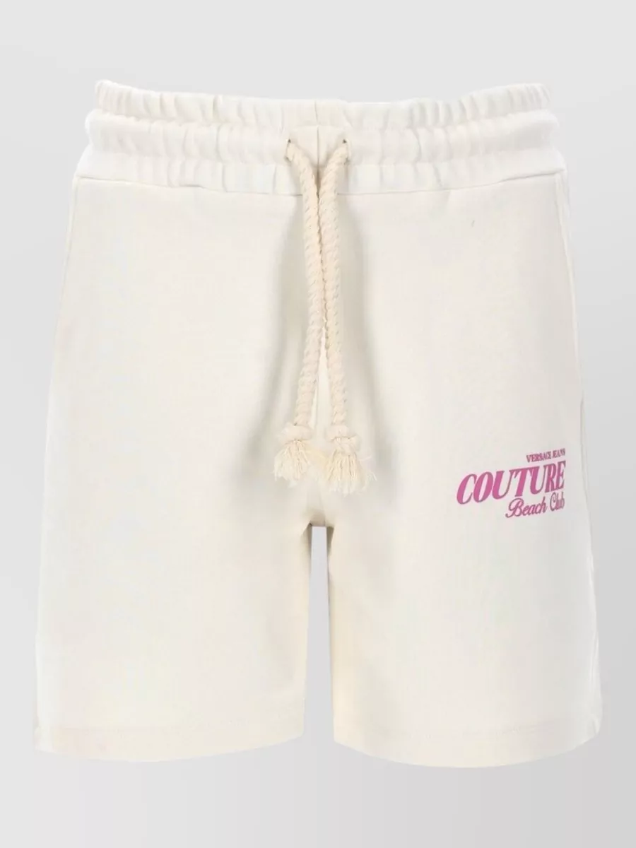 Versace Jeans Couture logo-print knee-length shorts