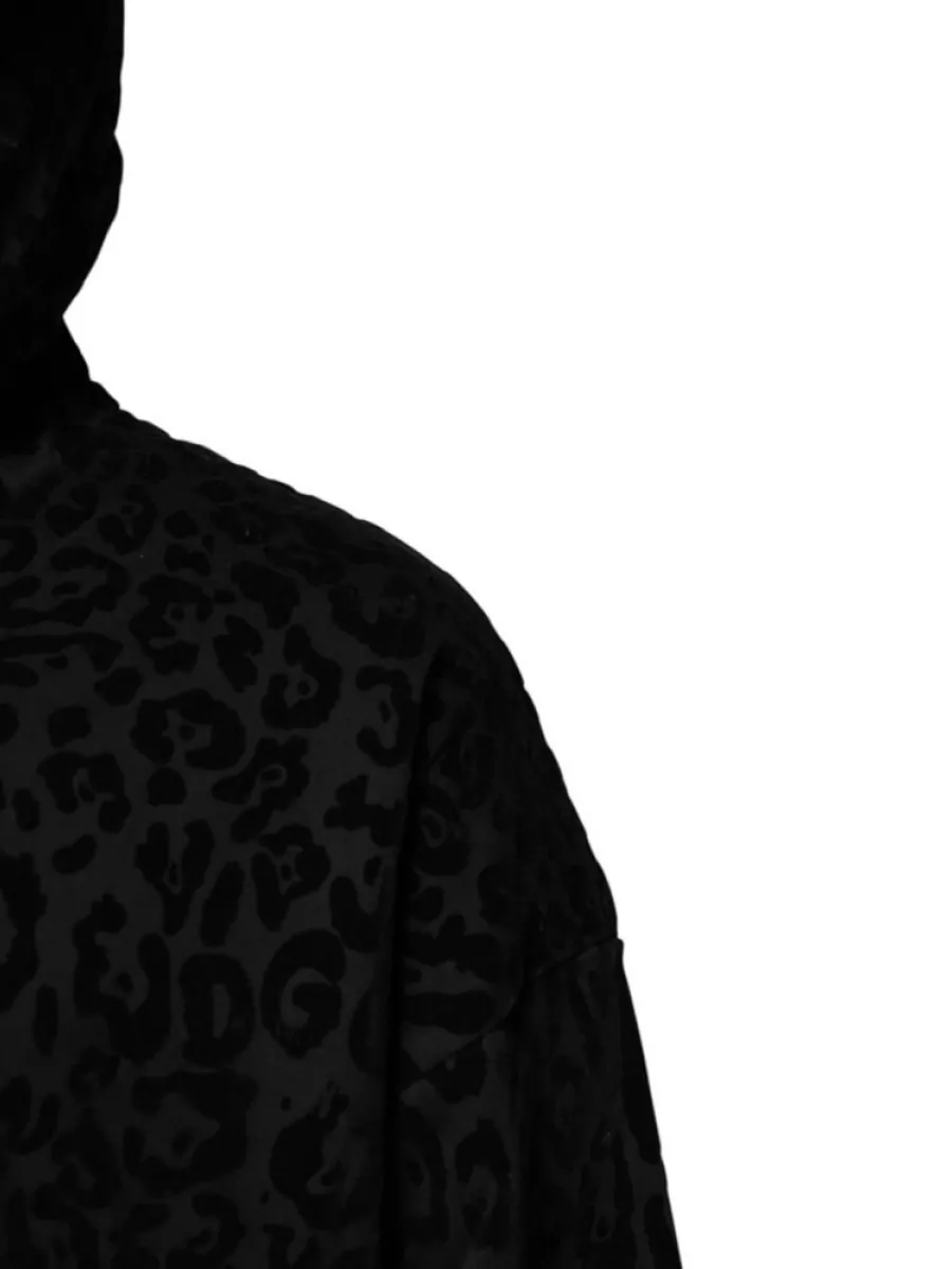 Dolce&Gabbana Leopard Print Hooded Zip Sweatshirt