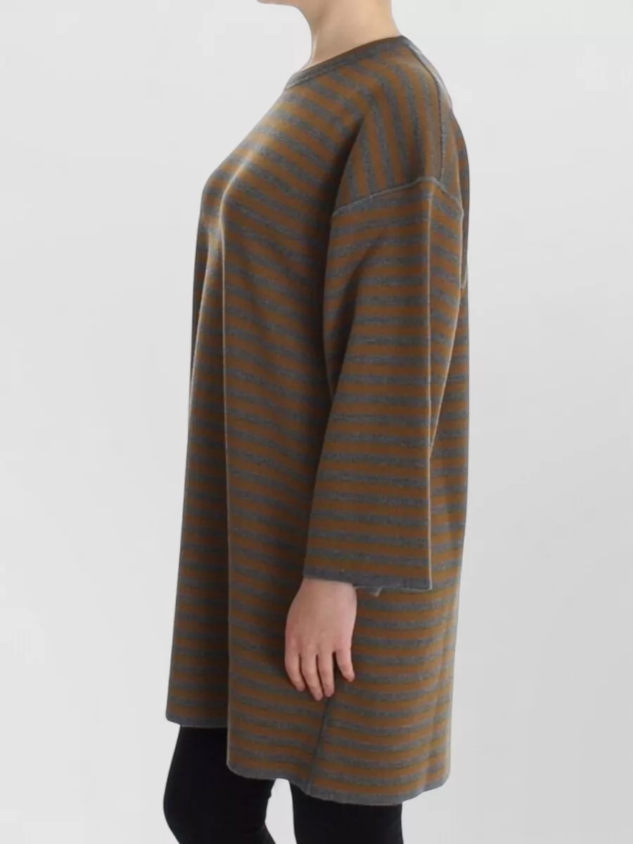Dolce&Gabbana Wool Oversized Striped Knee-Length Dress