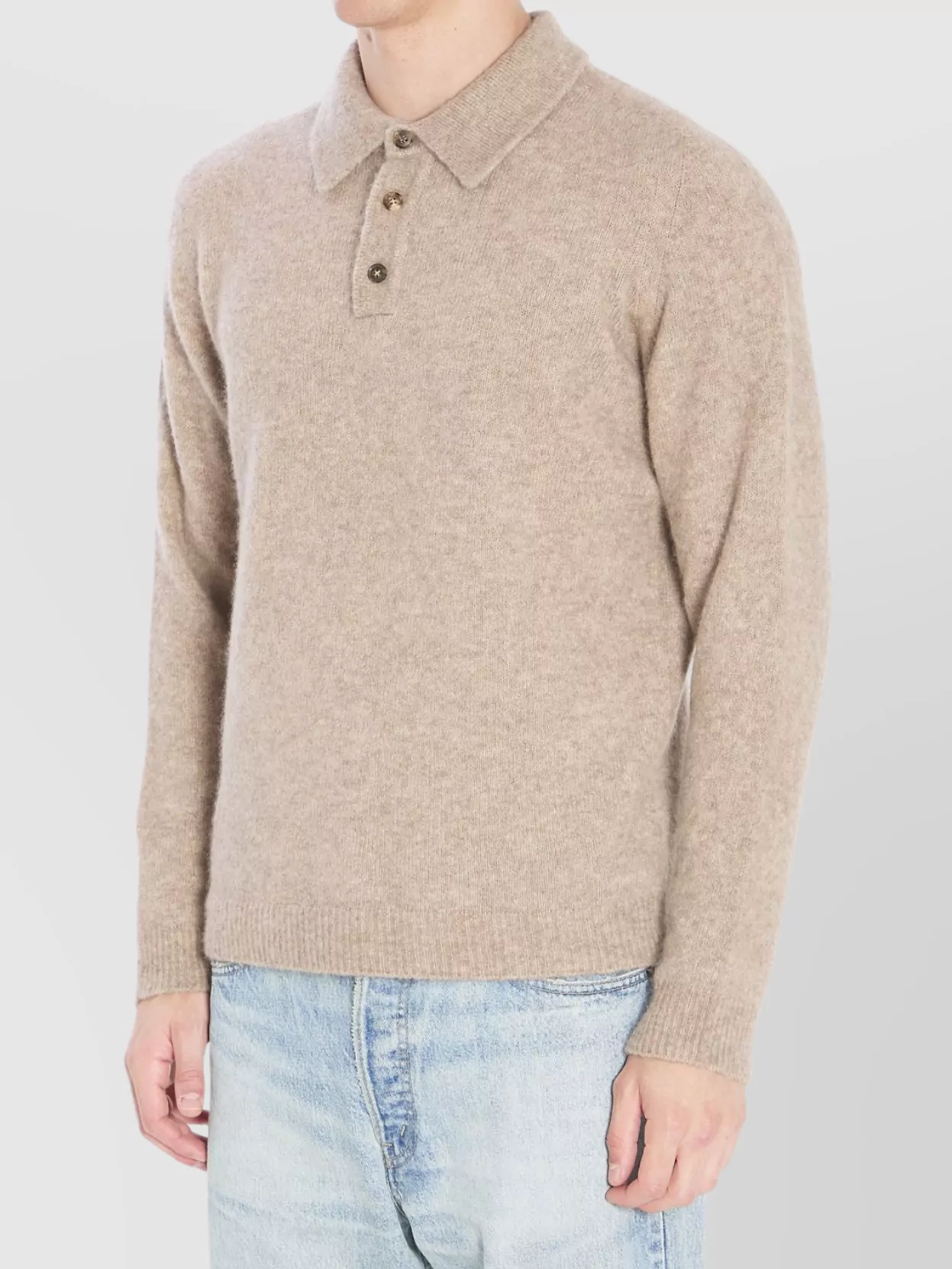 Roberto Collina Cashmere Silk Blend Polo Shirt