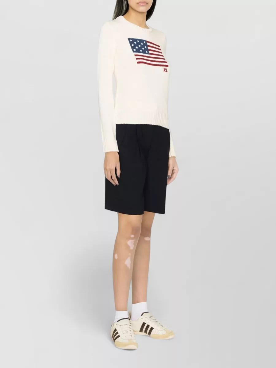Ralph Lauren Knit Sweater Crew Neck American Flag
