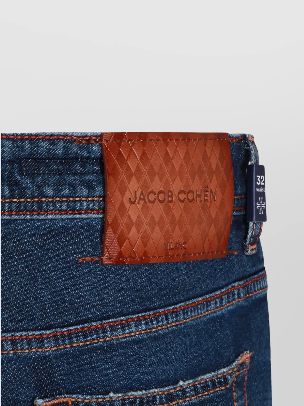 Jacob Cohen Straight Trousers With Contrast Stitching And Five Pockets
