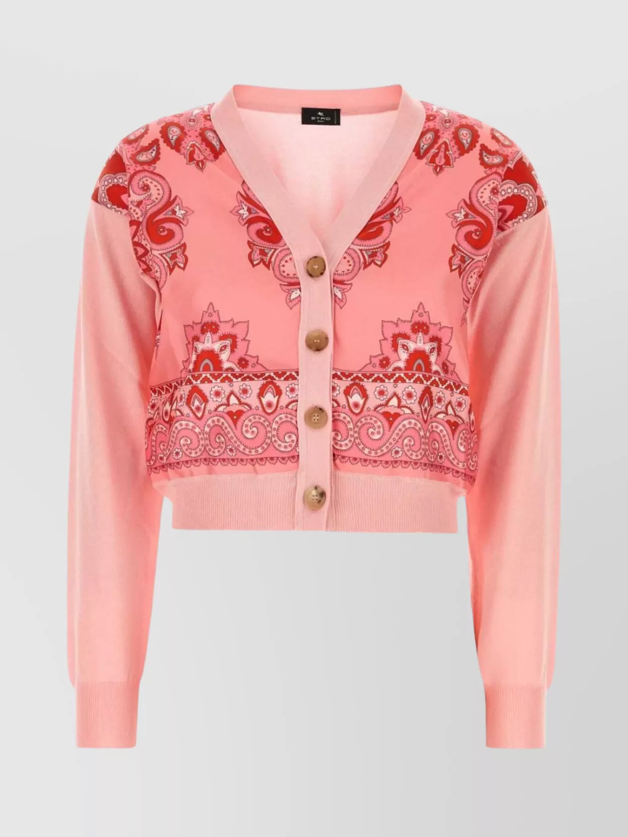 Etro Cardigan Patterned Design Cotton Blend