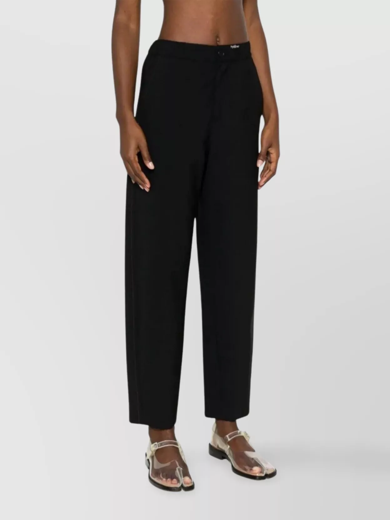 Marni Trousers With Belt Loops And Elastic Waistband In Black